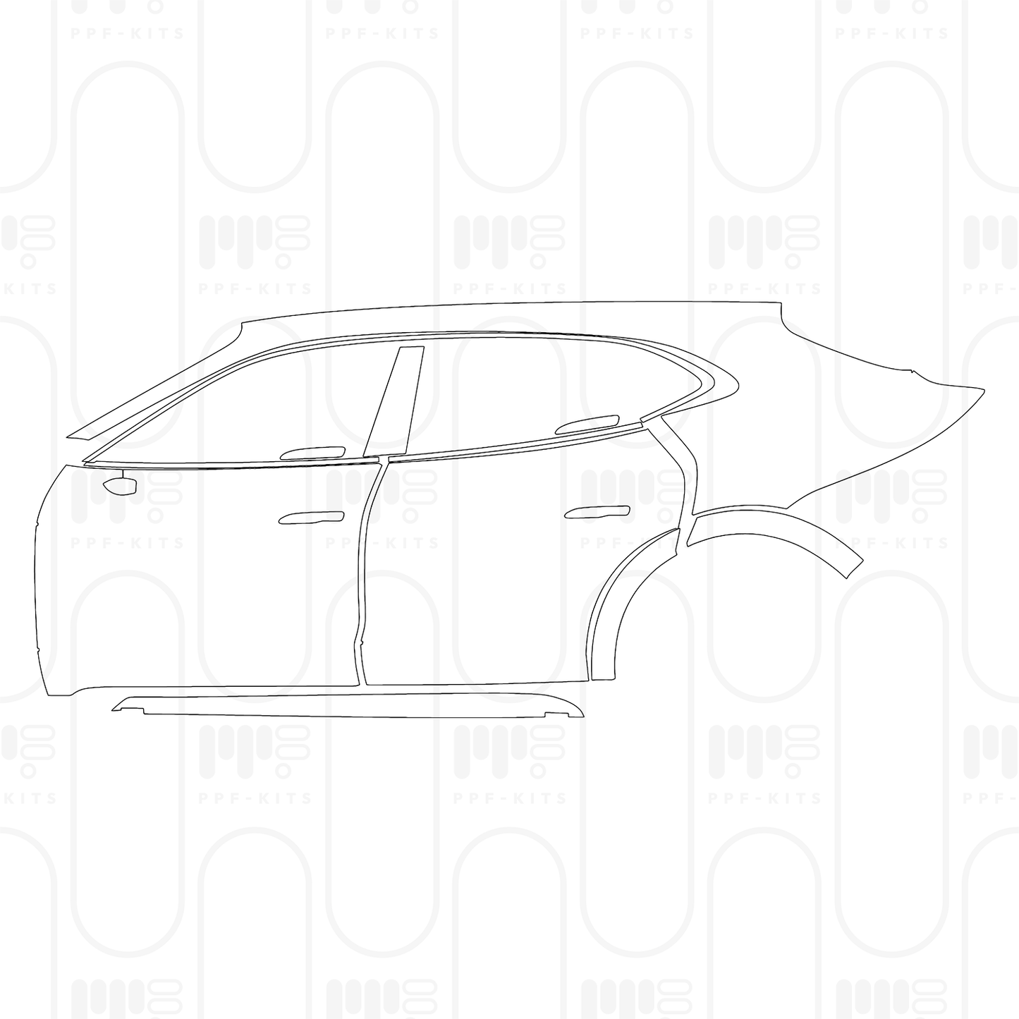 Pre-Cut PPF Porsche Taycan Cross Turismo Taycan 4 Cross Turismo 2026