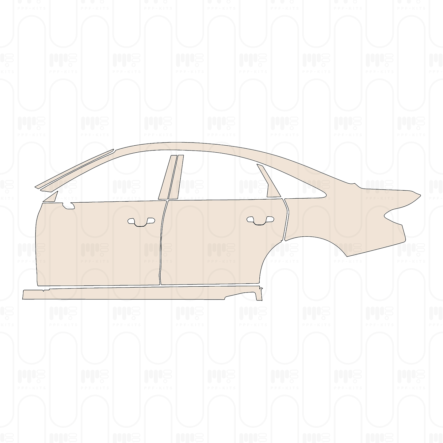 Pre-Cut PPF Audi A8 (Standard Wheelbase) Base 2025