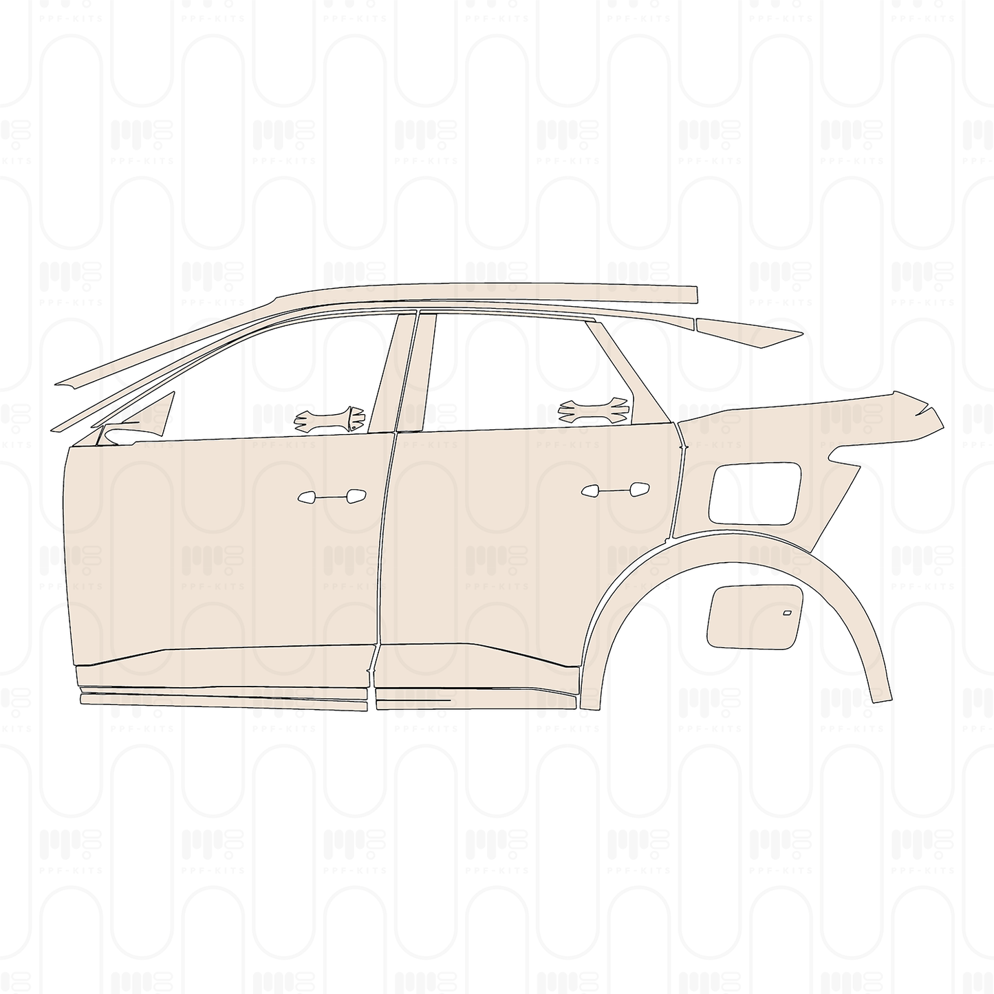 Pre-Cut PPF Peugeot E-3008 (EU) GT 2025