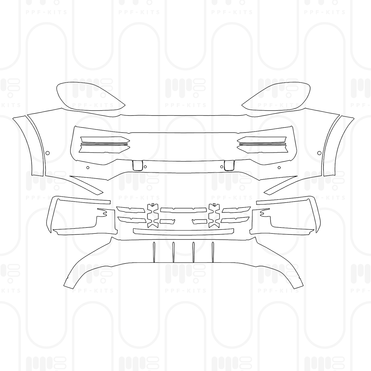 Pre-Cut PPF Porsche Cayenne Coupe Cayenne Turbo E-Hybrid Coupe with GT Package 2025