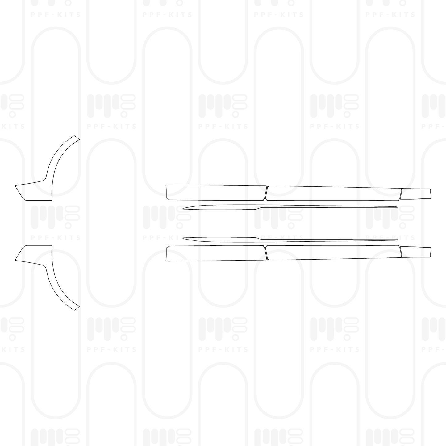Pre-Cut PPF Porsche Panamera Sedan Panamera Turbo S E-Hybrid 2025