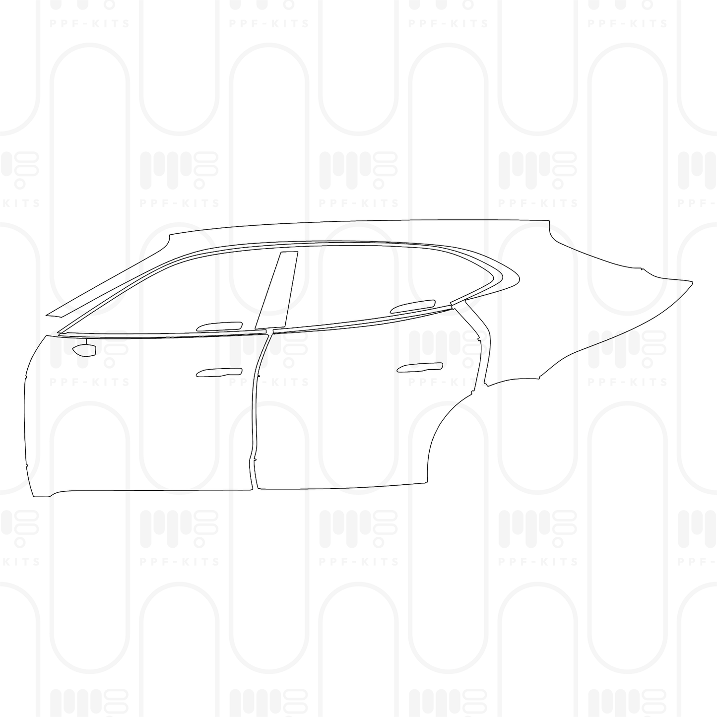 Pre-Cut PPF Porsche Taycan Sport Turismo Taycan Turbo Sport Turismo 2024