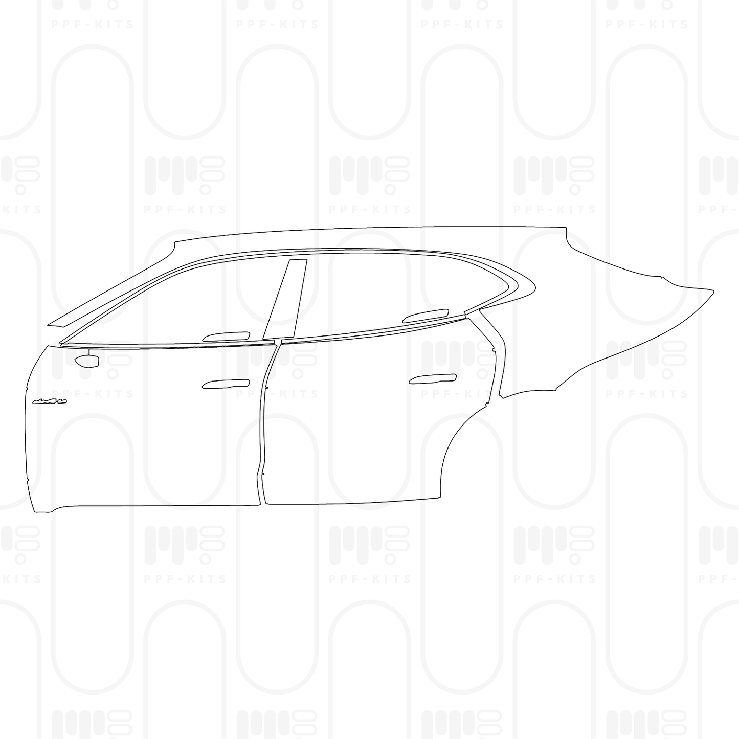 Pre-Cut PPF Porsche Taycan Sport Turismo Taycan Turbo Sport Turismo 2024