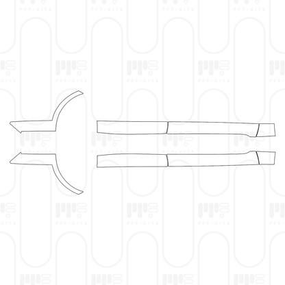 Pre-Cut PPF Porsche Taycan Sedan Taycan 4S 2025