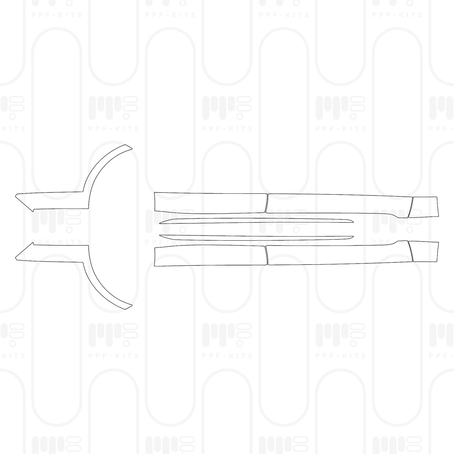 Pre-Cut PPF Porsche Taycan Sport Turismo Taycan Turbo Sport Turismo 2024