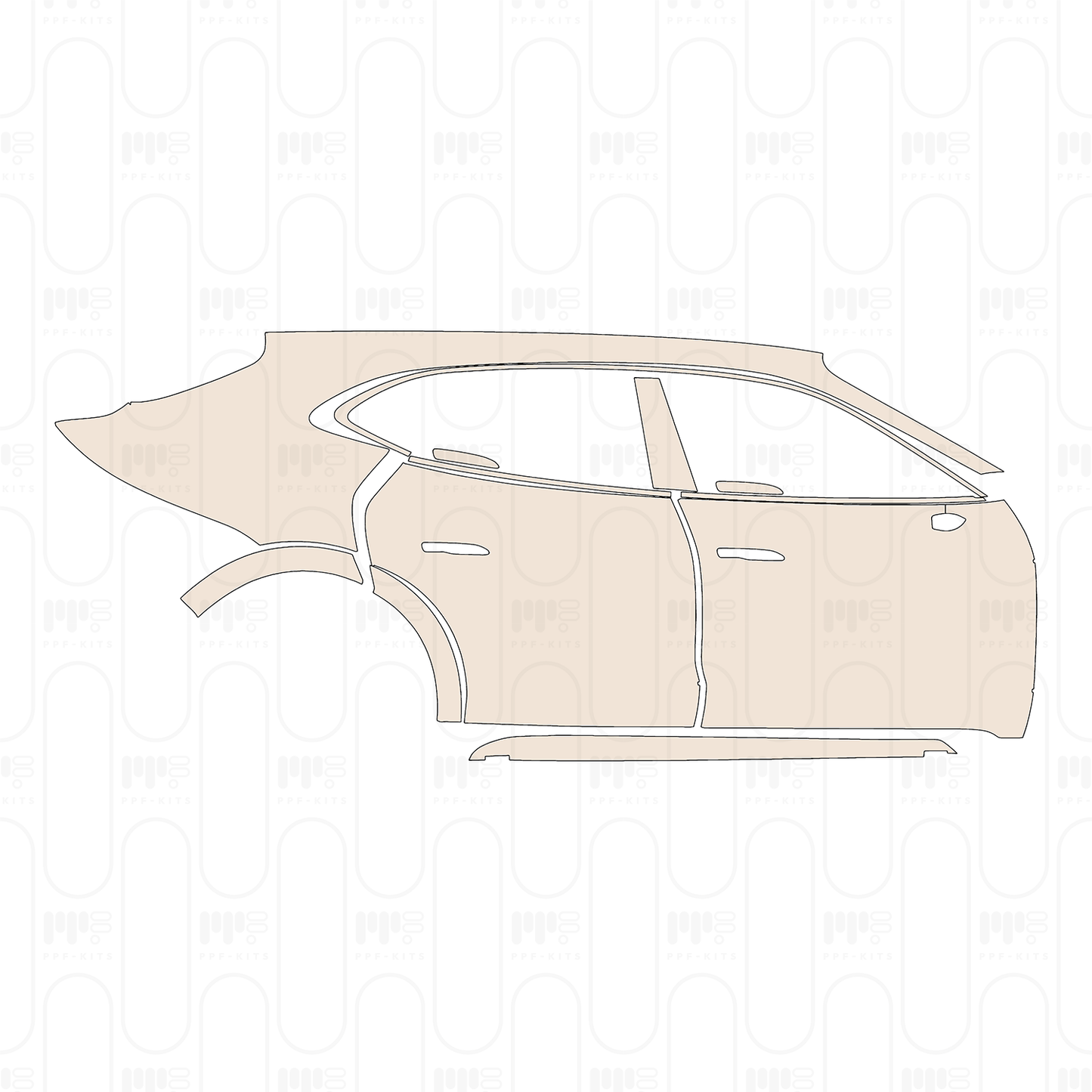 Pre-Cut PPF Porsche Taycan Cross Turismo Taycan Turbo Cross Turismo 2024