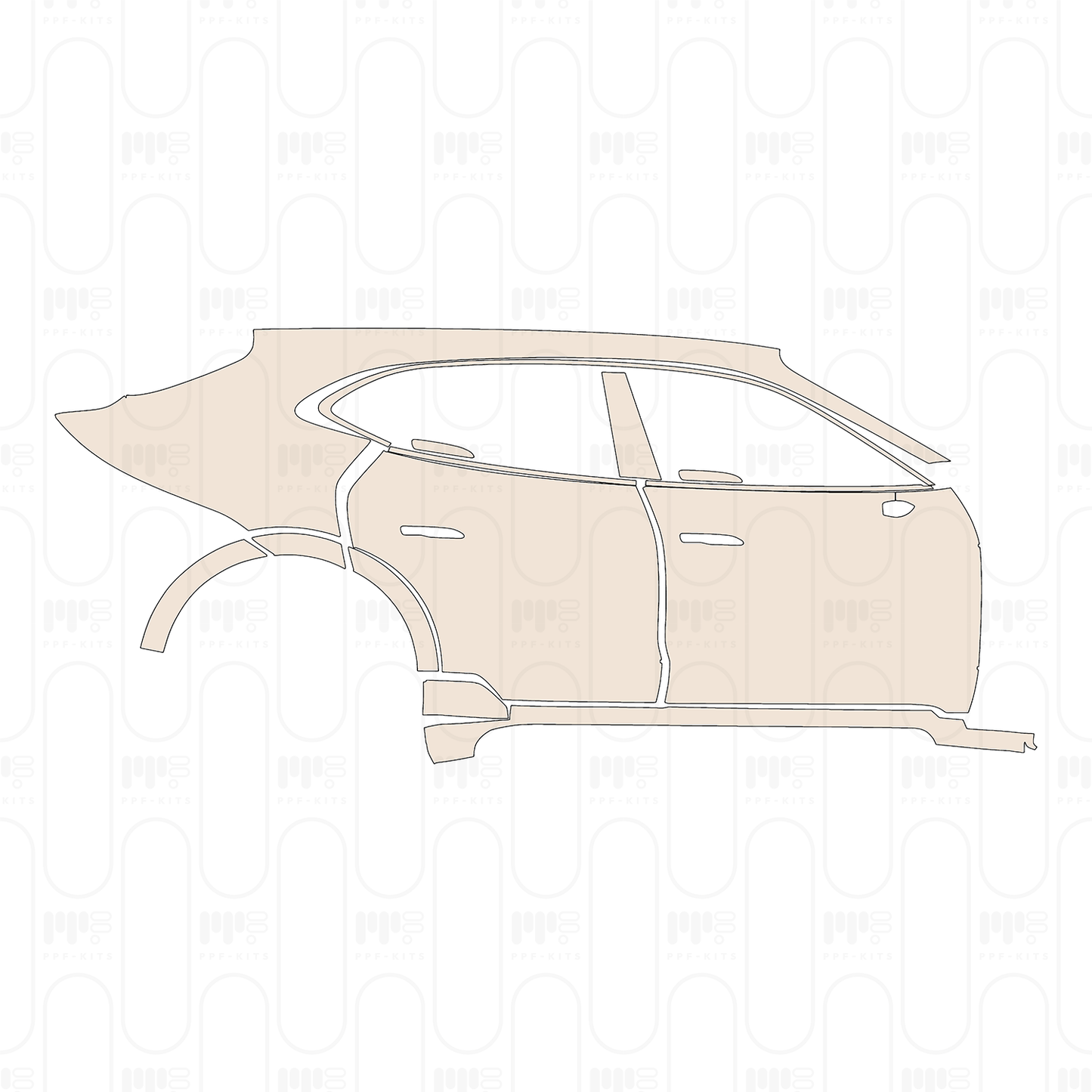 Pre-Cut PPF Porsche Taycan Cross Turismo Taycan Turbo Cross Turismo 2024