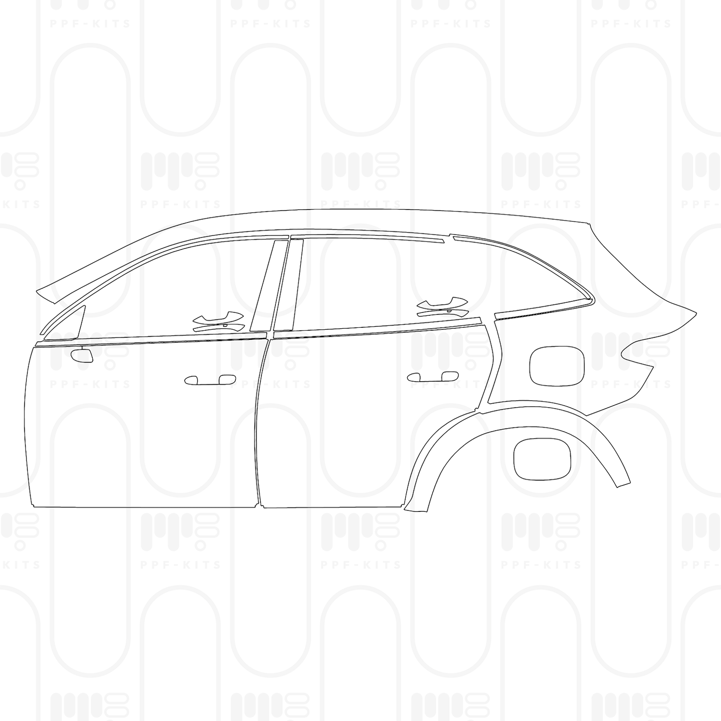 Pre-Cut PPF Mercedes-Benz GLC SUV Standard Wheelbase (GLC) AMG Line 2024