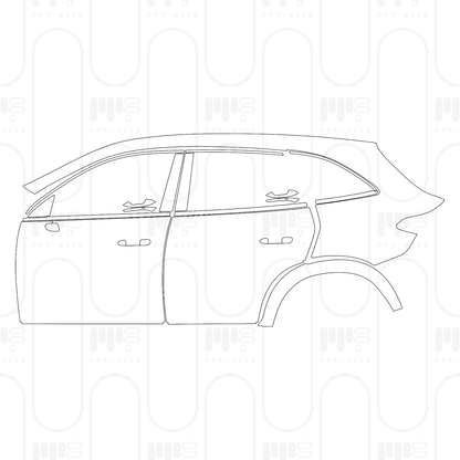 Pre-Cut PPF Mercedes-Benz GLC SUV Standard Wheelbase (GLC) AMG Line 2024