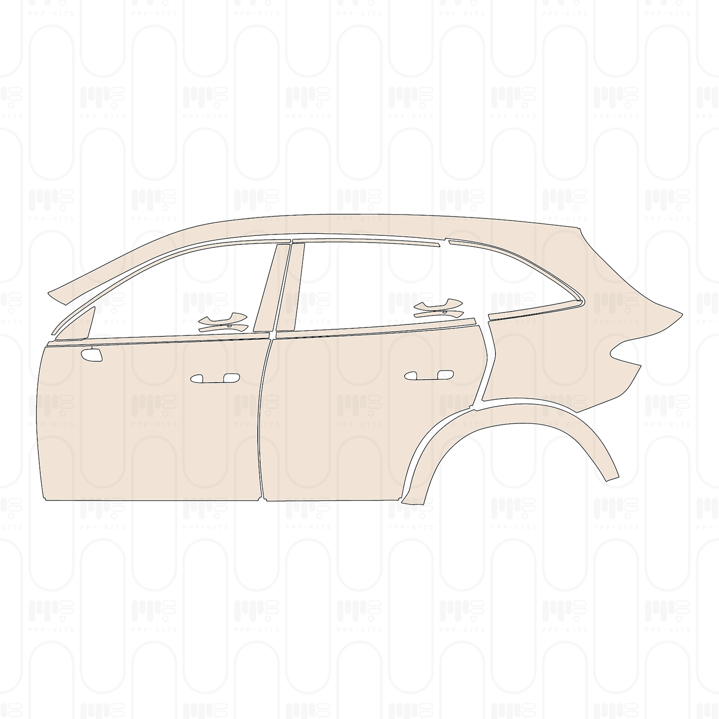 Pre-Cut PPF Mercedes-Benz GLC SUV Standard Wheelbase (GLC) AMG Line 2024
