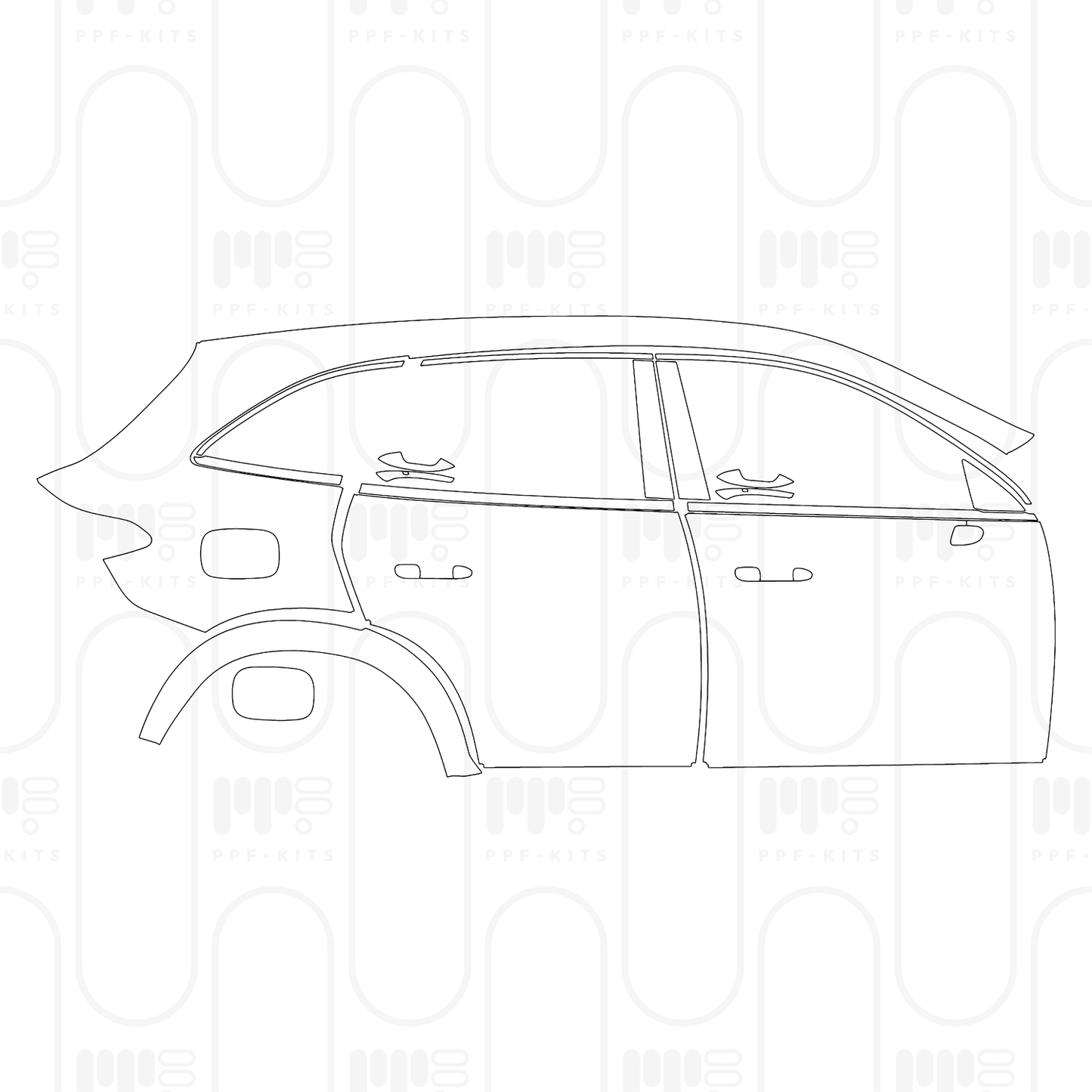 Pre-Cut PPF Mercedes-Benz GLC SUV Standard Wheelbase (GLC) AMG Line 2024