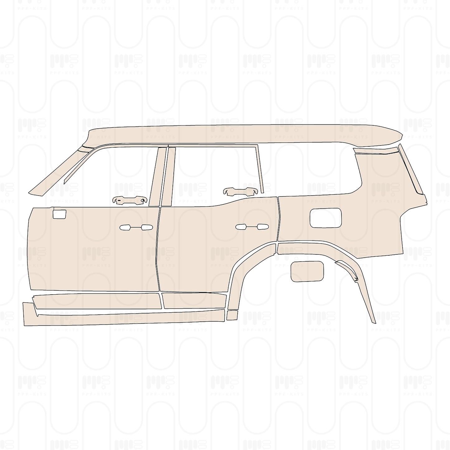 Pre-Cut PPF Toyota Prado Base 2024