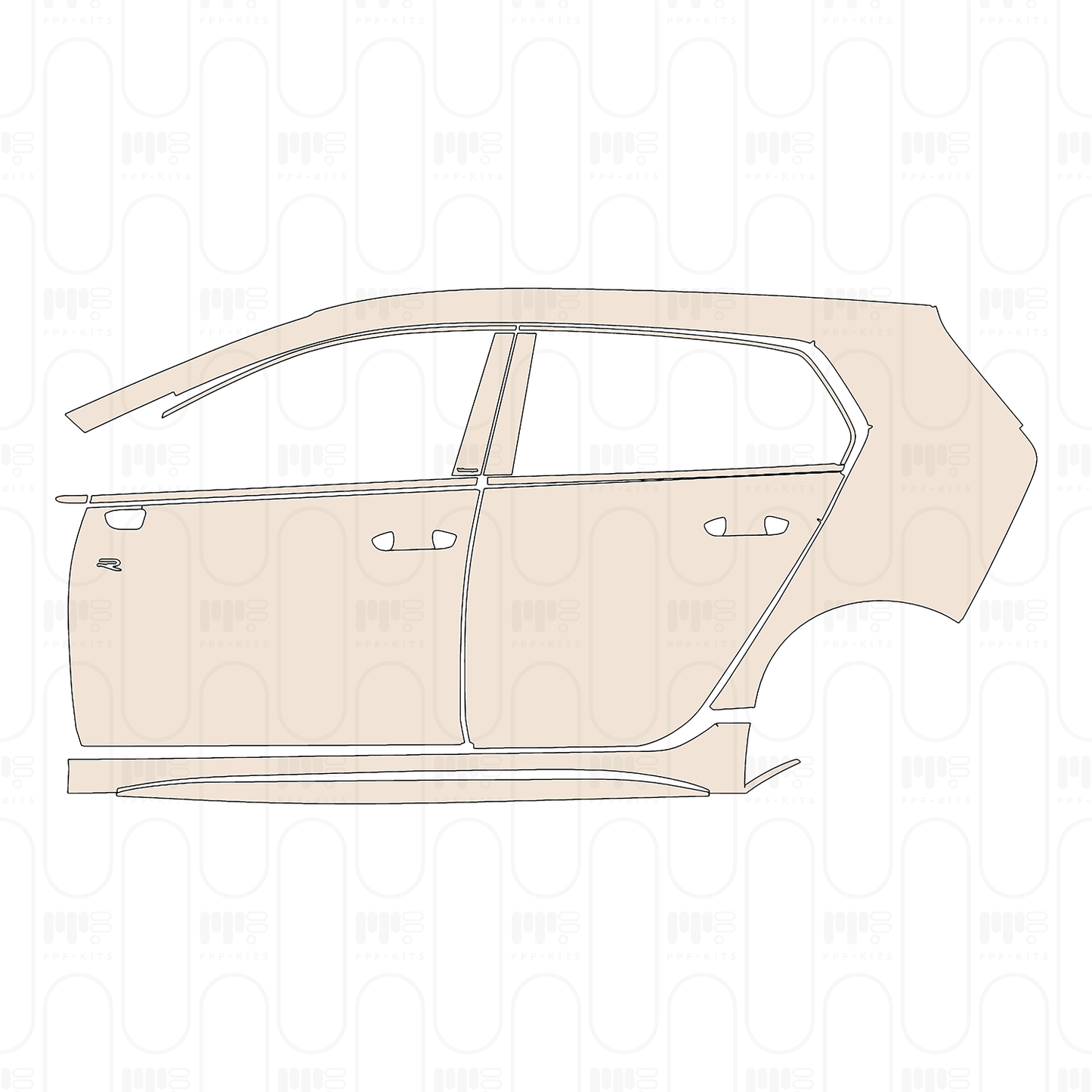 Pre-Cut PPF Volkswagen Golf R 2024