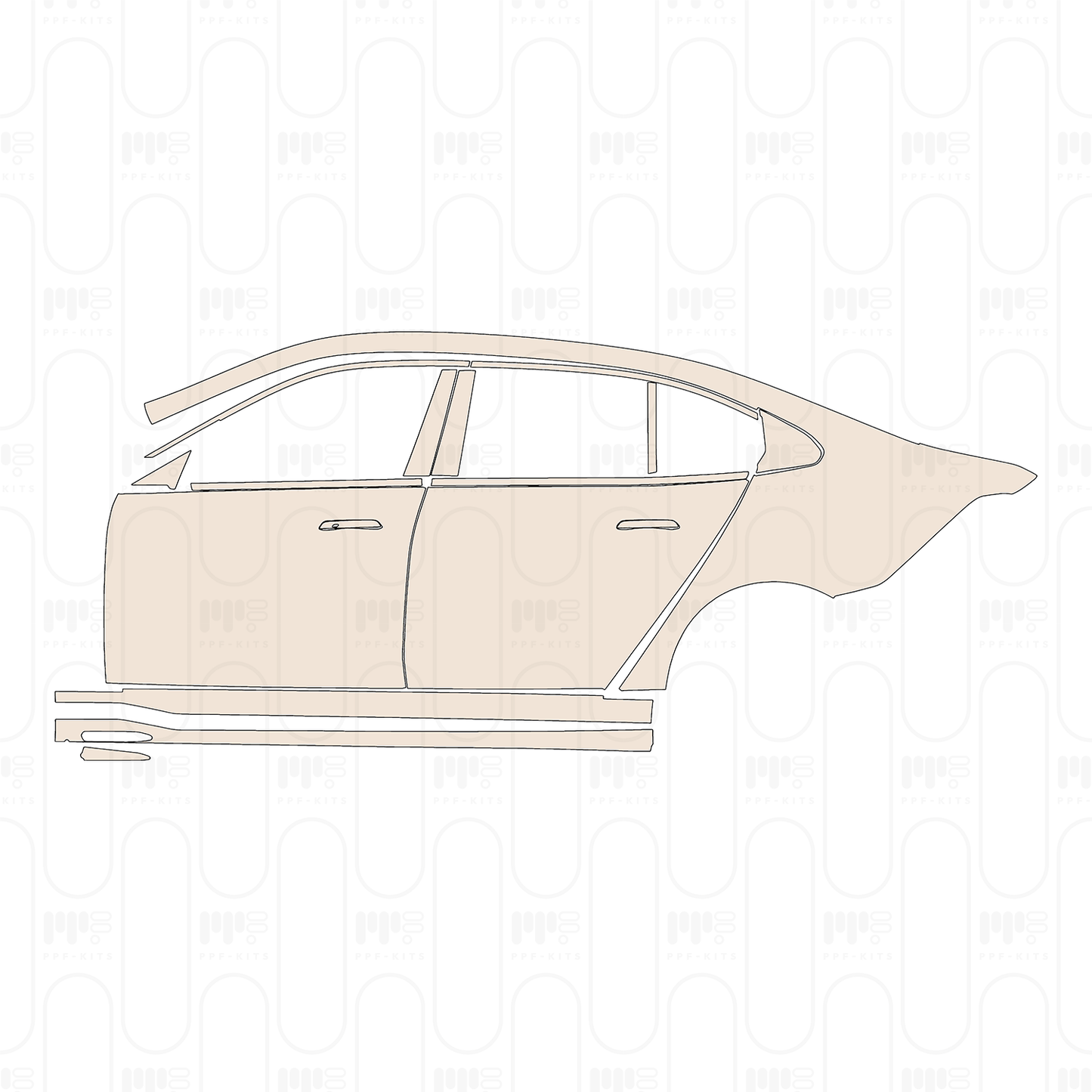 Pre-Cut PPF BMW i5 Sedan Extended Wheelbase M Sports Suit 2024