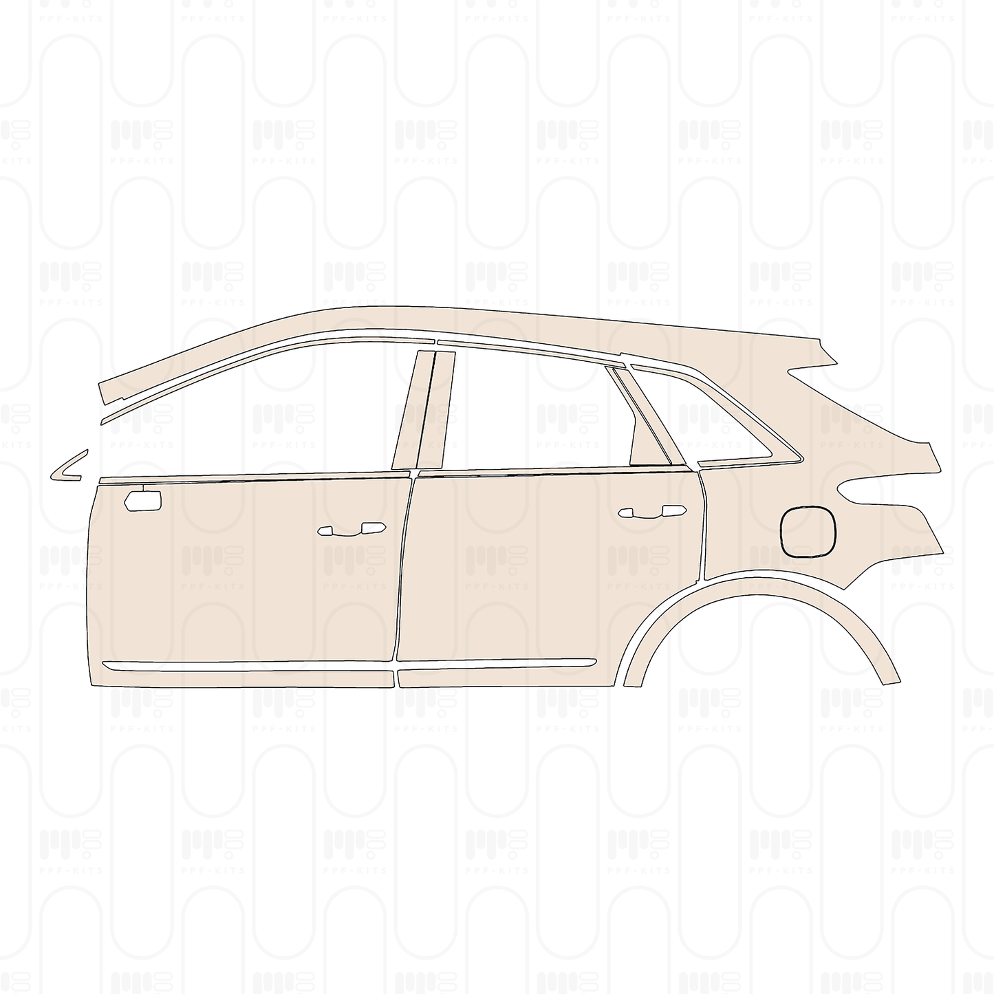 Pre-Cut PPF Cadillac XT5 (CN) 2022