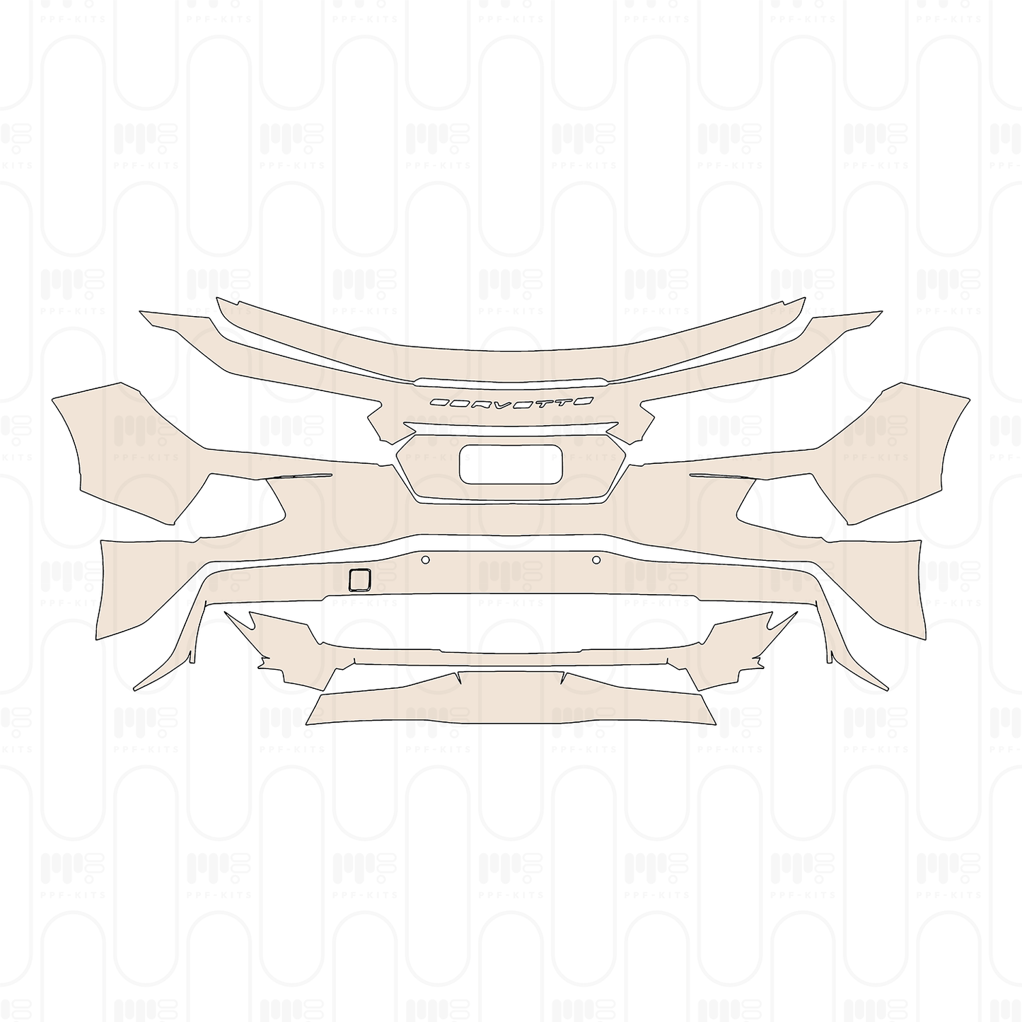 Pre-Cut PPF Chevrolet Corvette Stingray Convertible 2022