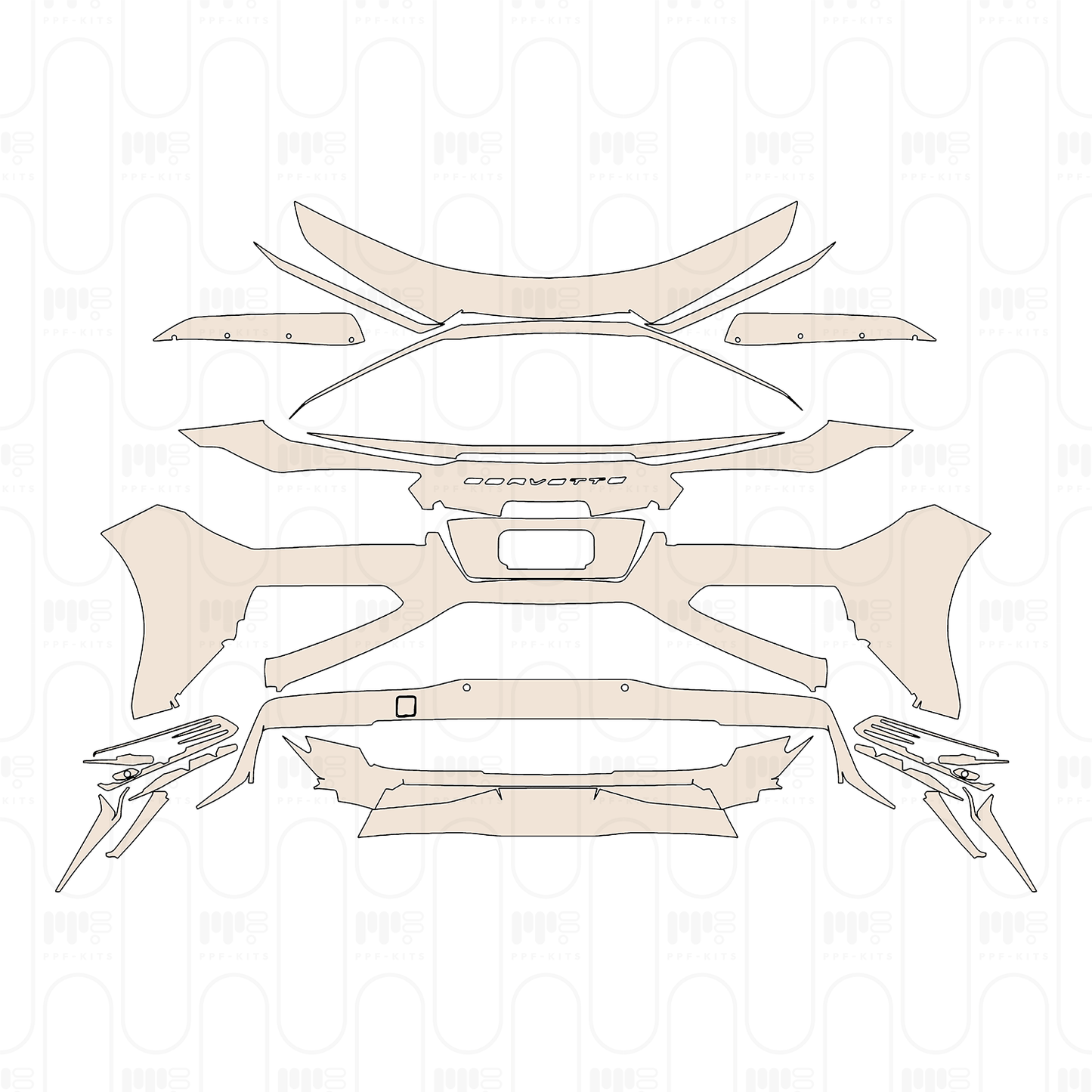 Pre-Cut PPF Chevrolet Corvette E-Ray Coupe 2024