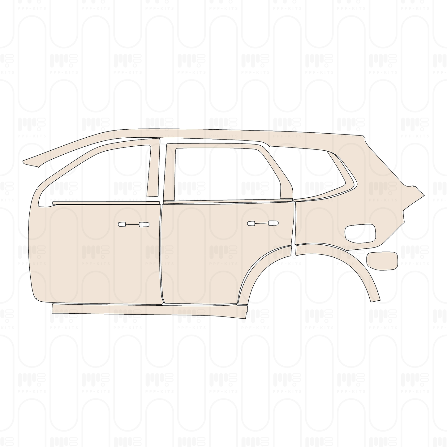 Pre-Cut PPF Ford Everest Wildtrak 2023