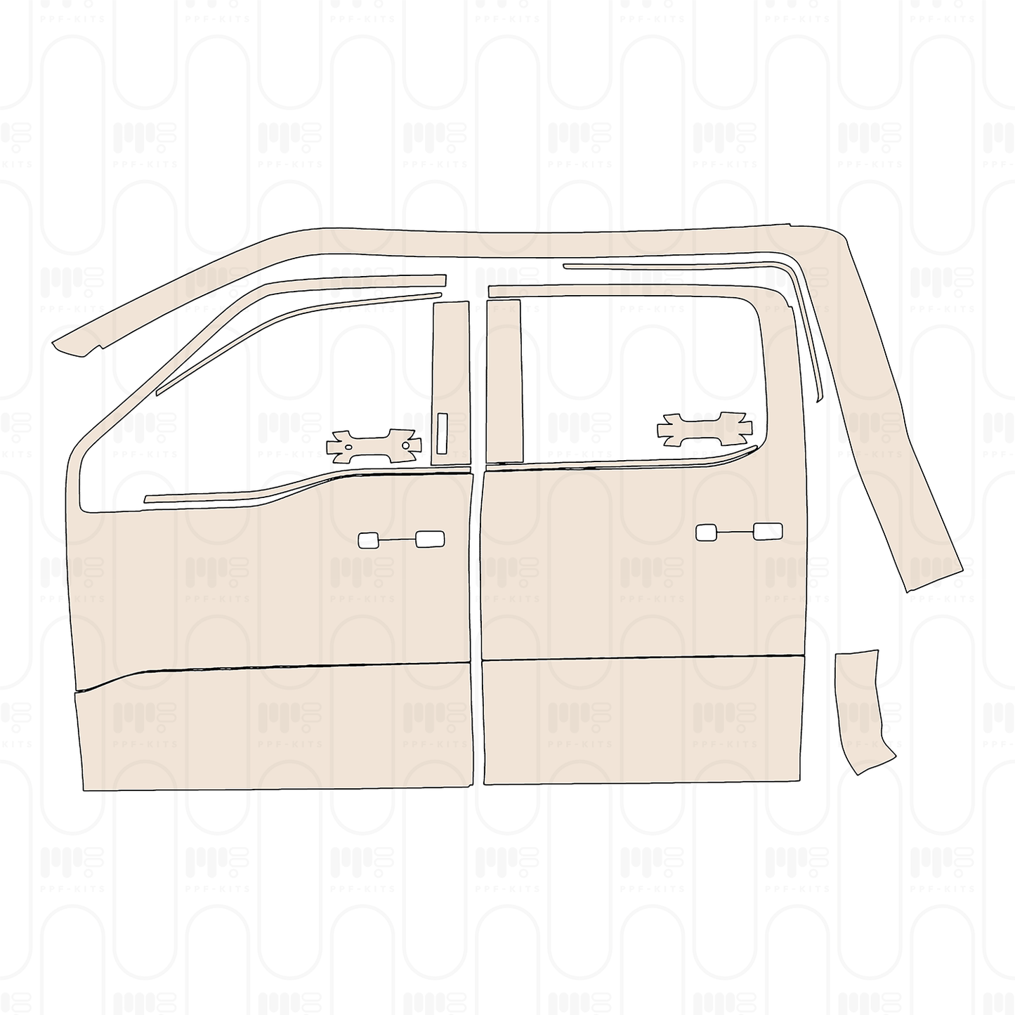 Pre-Cut PPF Ford F-150 SuperCrew XLT 2022