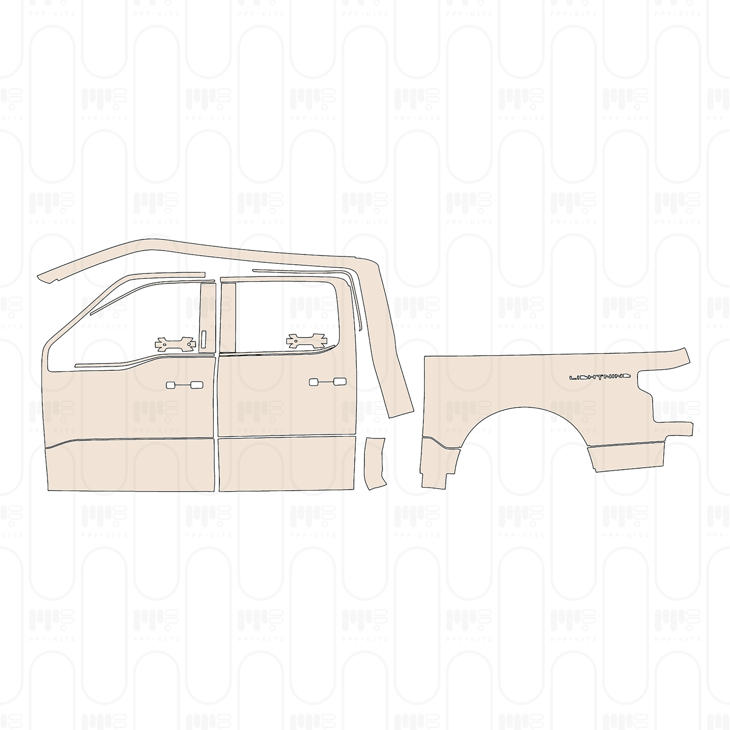 Pre-Cut PPF Ford F-150 Lightning Lariat 2022