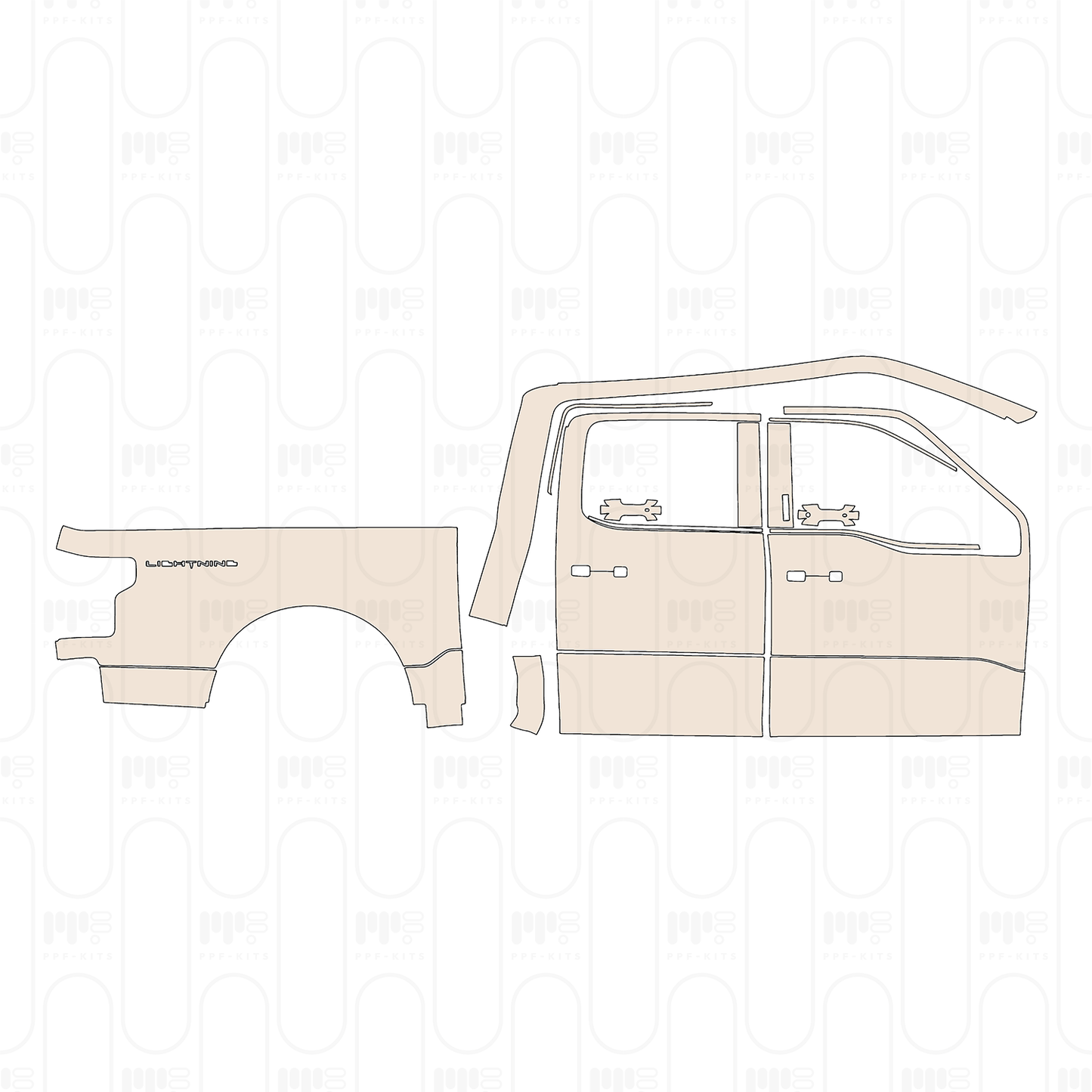 Pre-Cut PPF Ford F-150 Lightning Lariat 2022