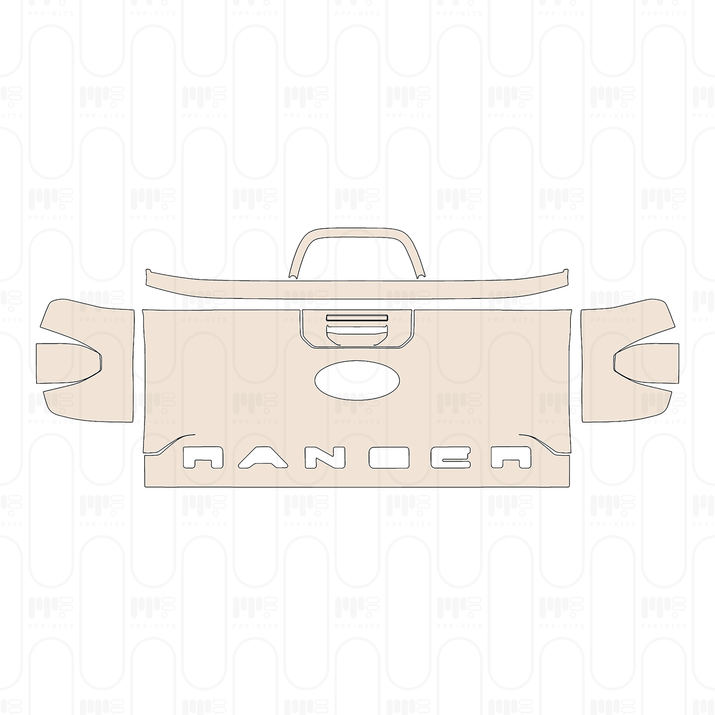 Pre-Cut PPF Ford Ranger (EU) XLT 2023
