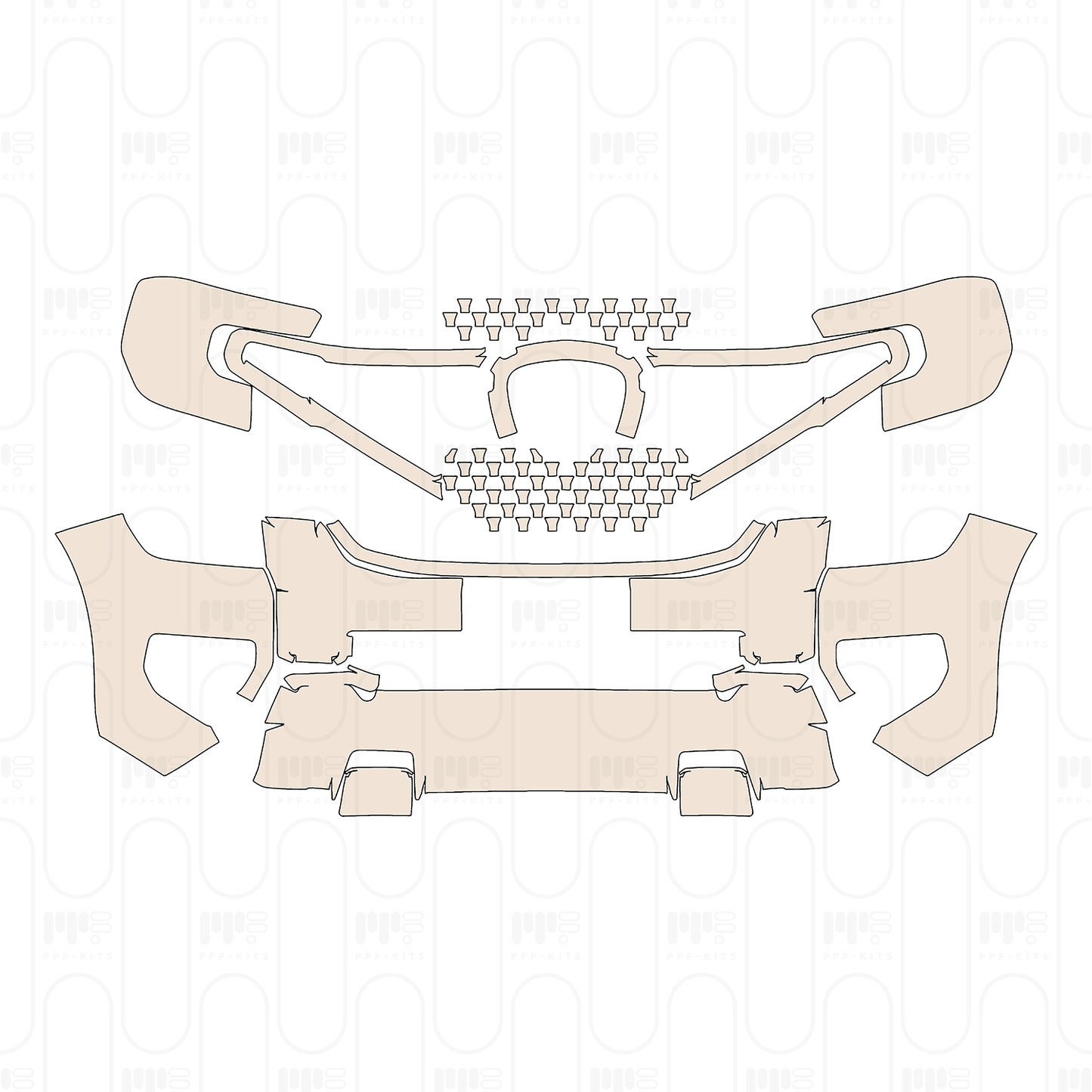 Pre-Cut PPF Ford Ranger (SEA) XLS 2023