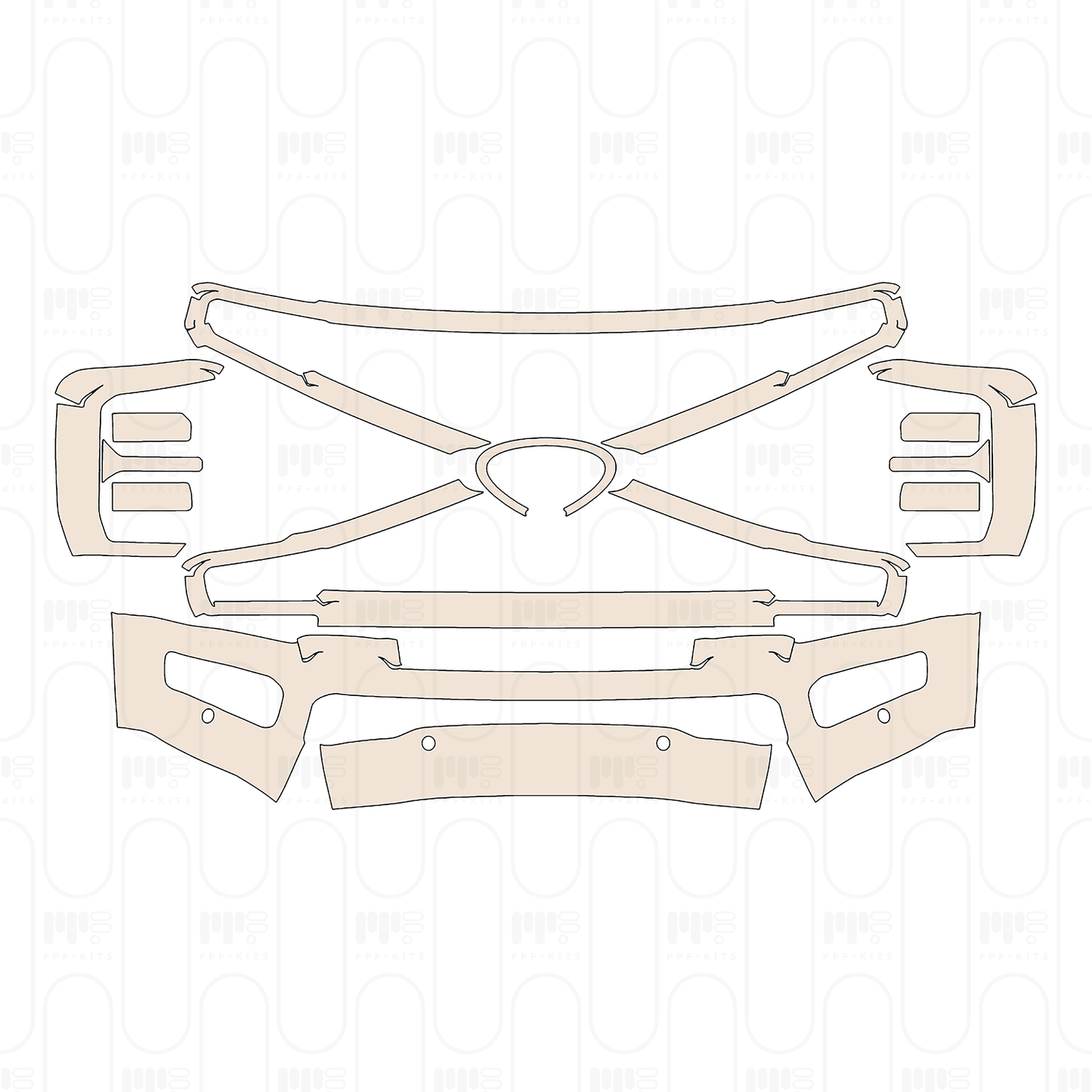 Pre-Cut PPF Ford Super Duty F-350 Crew Cab Lariat 2023