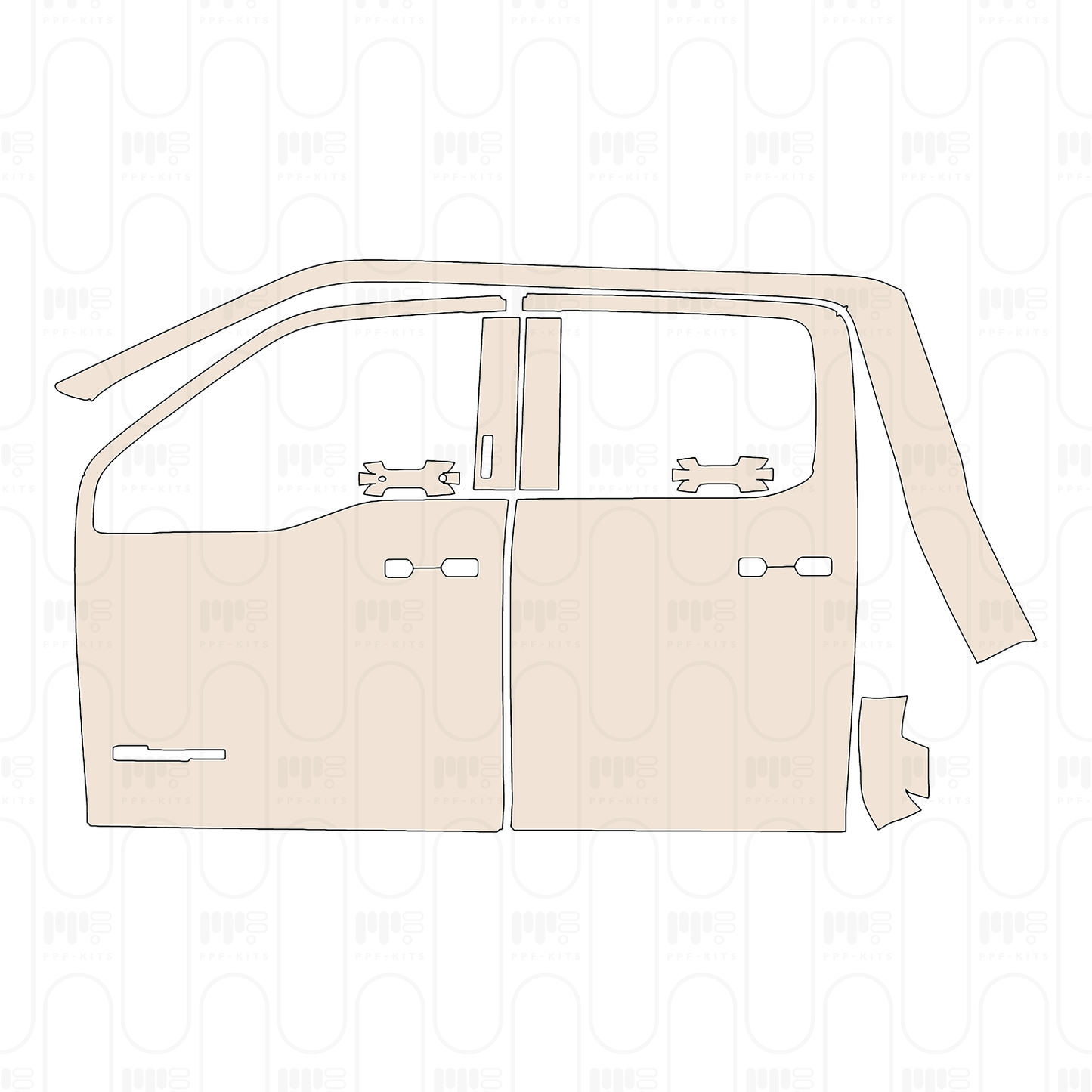 Pre-Cut PPF Ford Super Duty F-350 Crew Cab Lariat 2023
