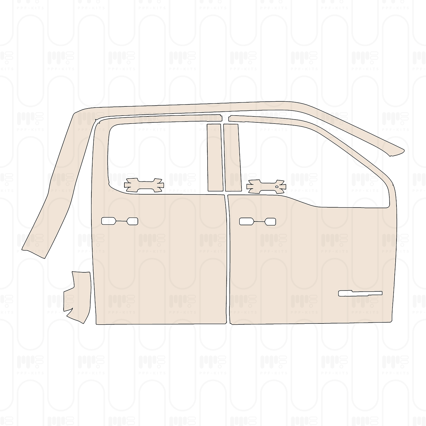 Pre-Cut PPF Ford Super Duty F-350 Crew Cab Lariat 2023