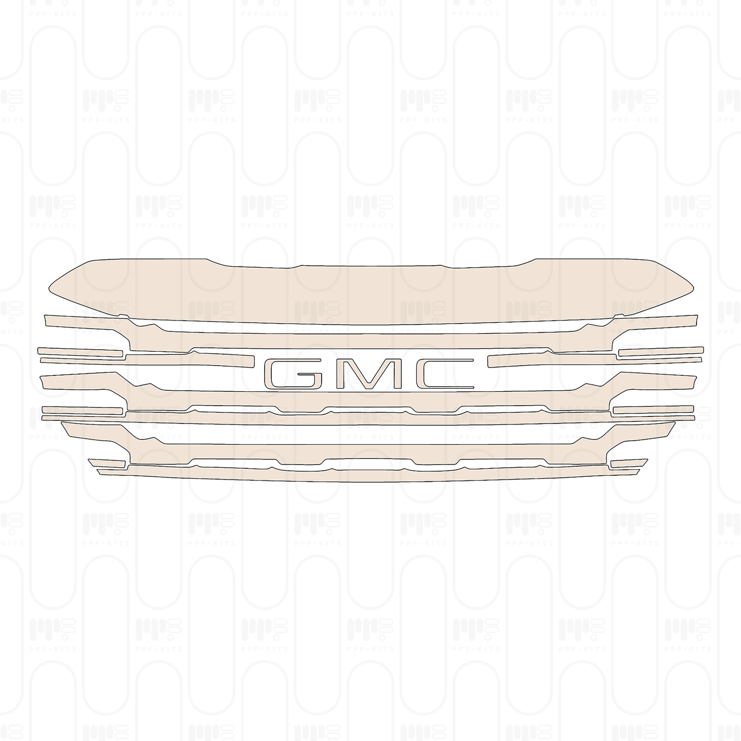 Pre-Cut PPF GMC Sierra 1500 Crew Cab ELEVATION 2022