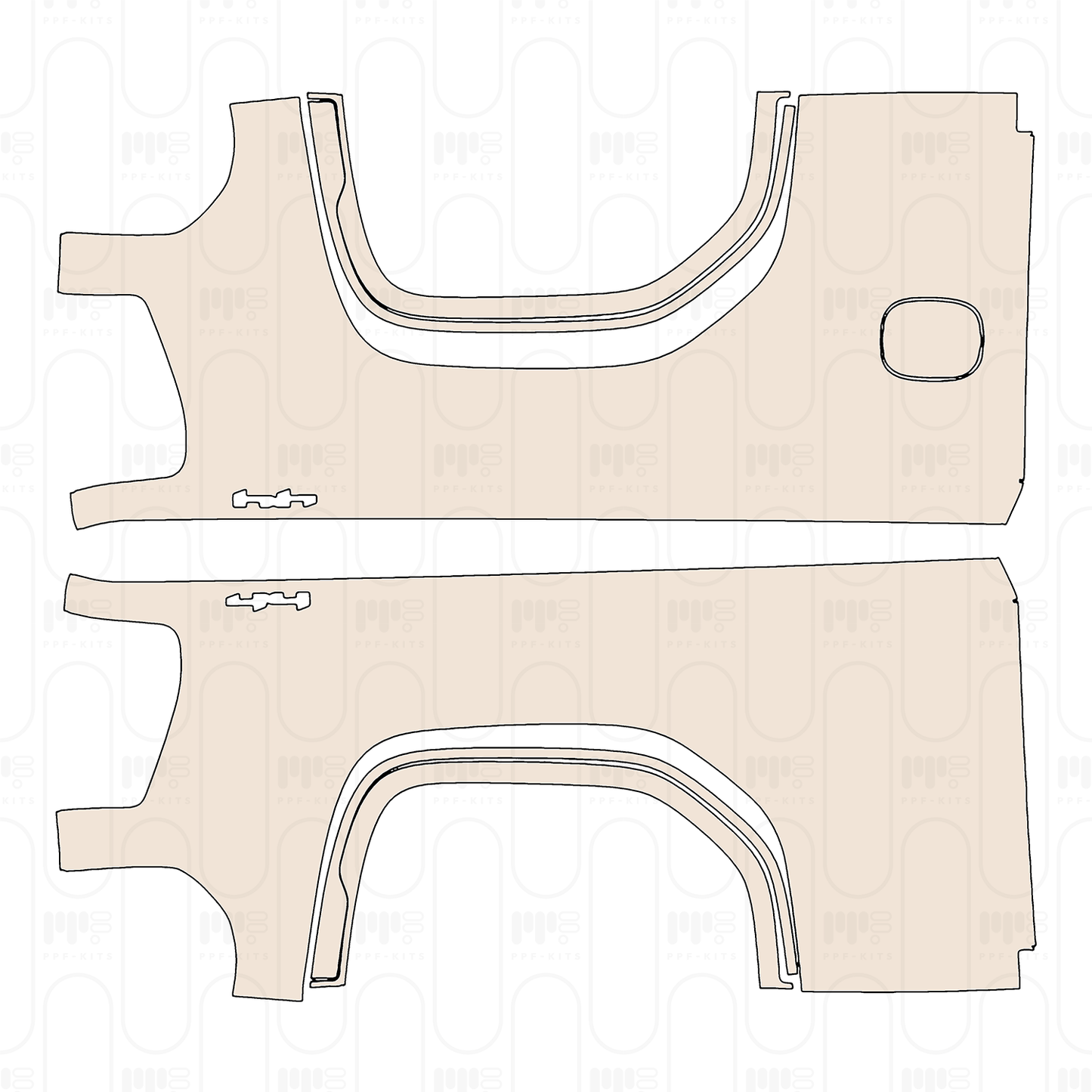 Pre-Cut PPF GMC Sierra 1500 Crew Cab ELEVATION 2022