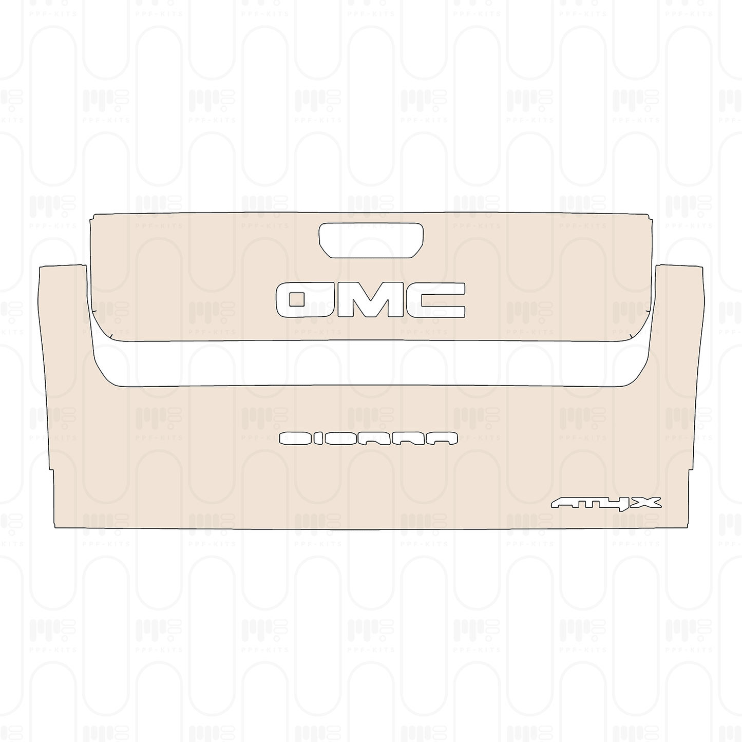 Pre-Cut PPF GMC Sierra 1500 Crew Cab ELEVATION 2022