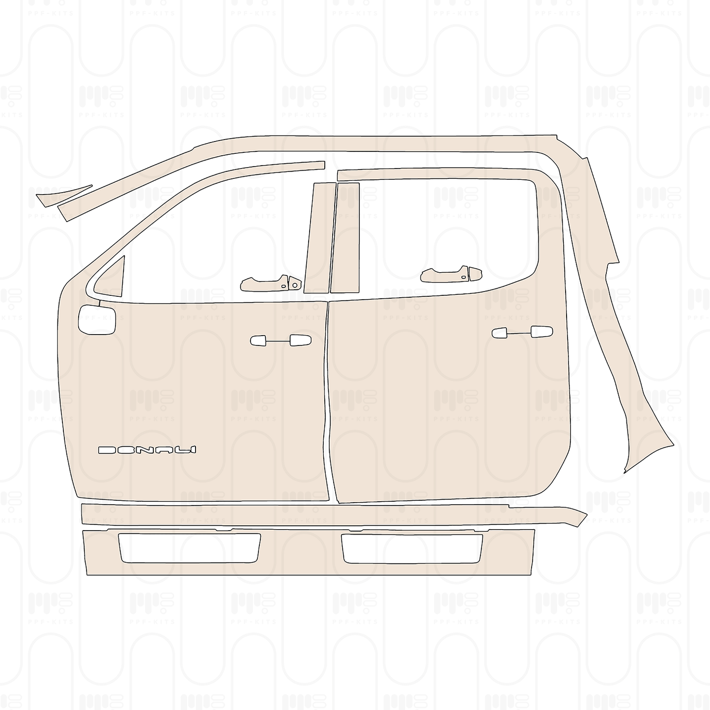 Pre-Cut PPF GMC Sierra 1500 Crew Cab DENALI 2022