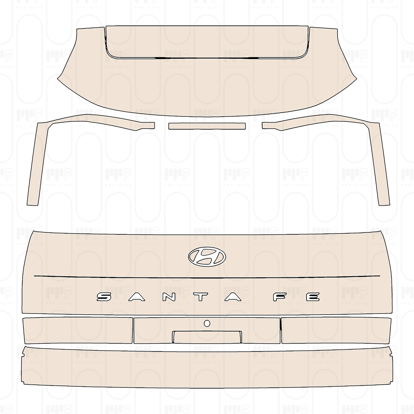 Pre-Cut PPF Hyundai Santa Fe (US) 2025