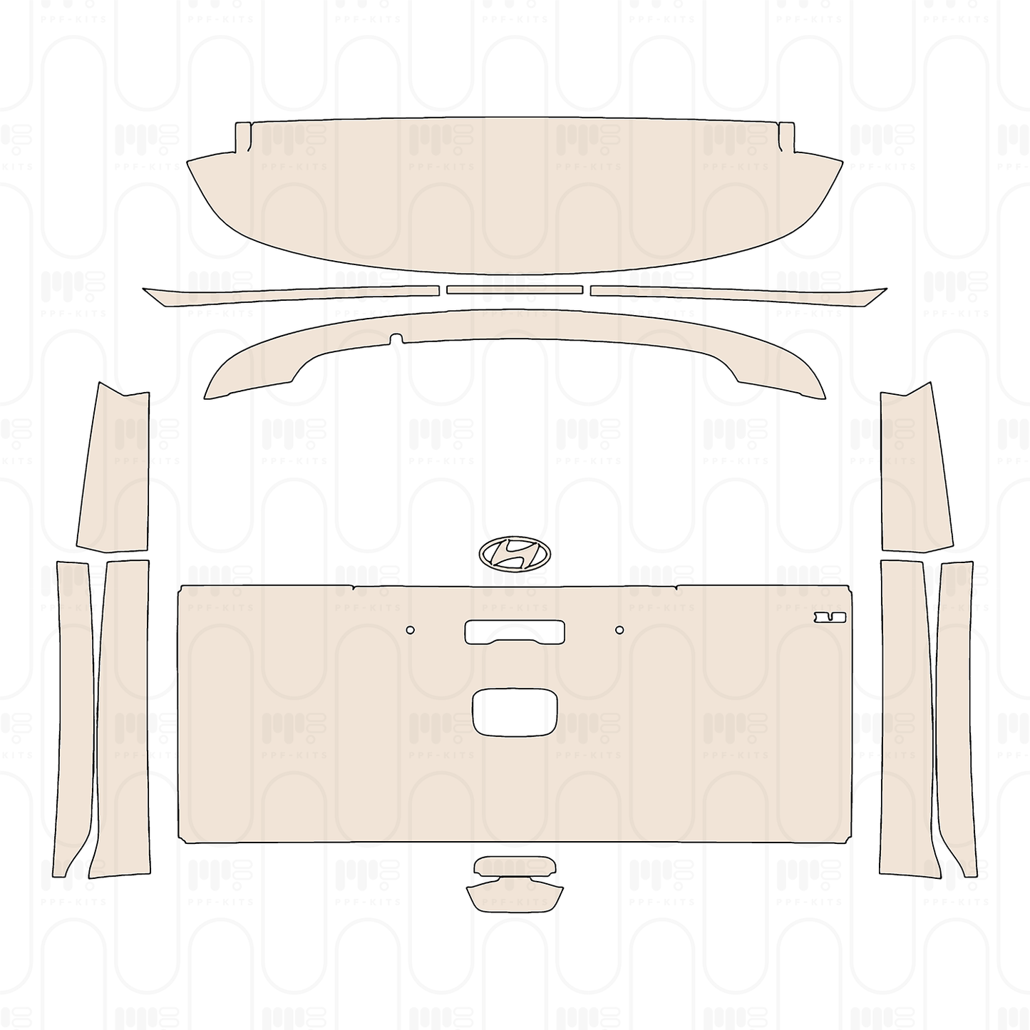 Pre-Cut PPF Hyundai Staria Base 2022