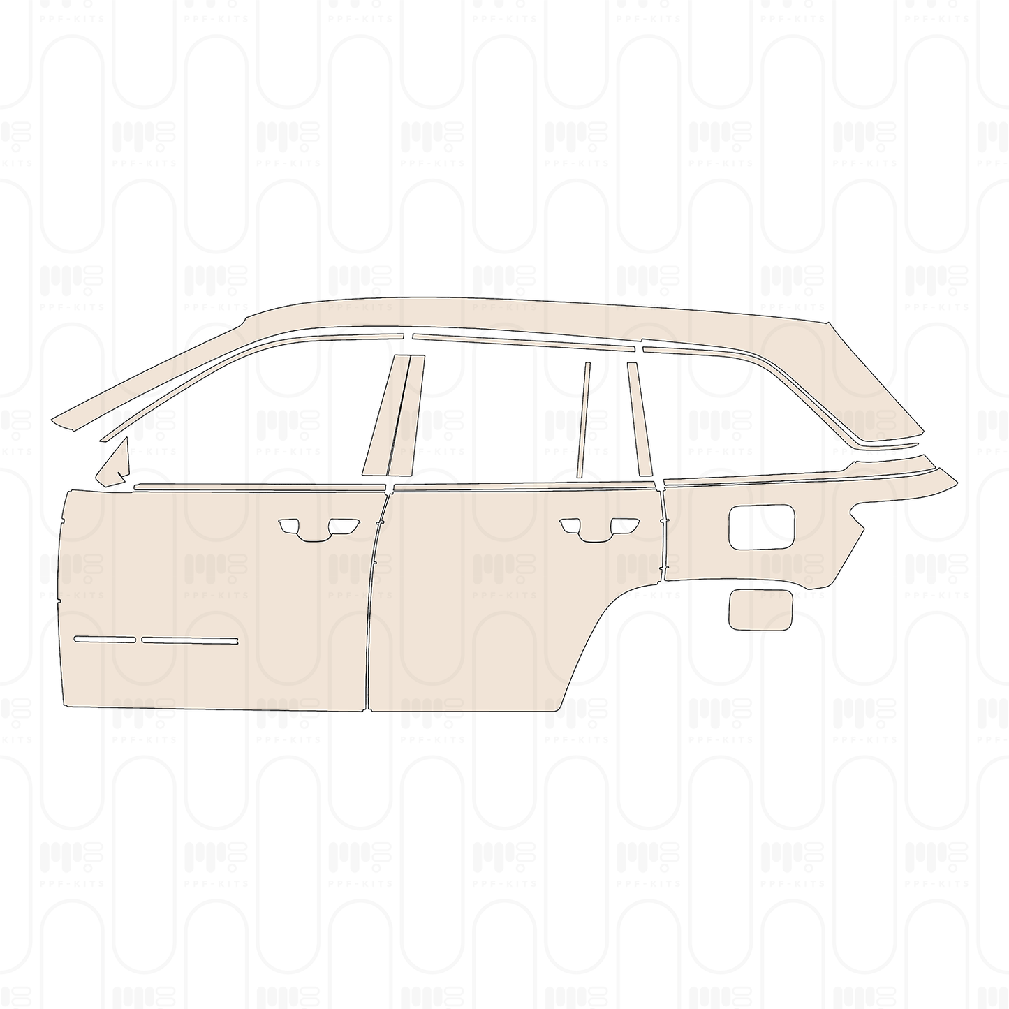 Pre-Cut PPF JEEP Grand Cherokee Grand Cherokee (2-row) Altitude 2022