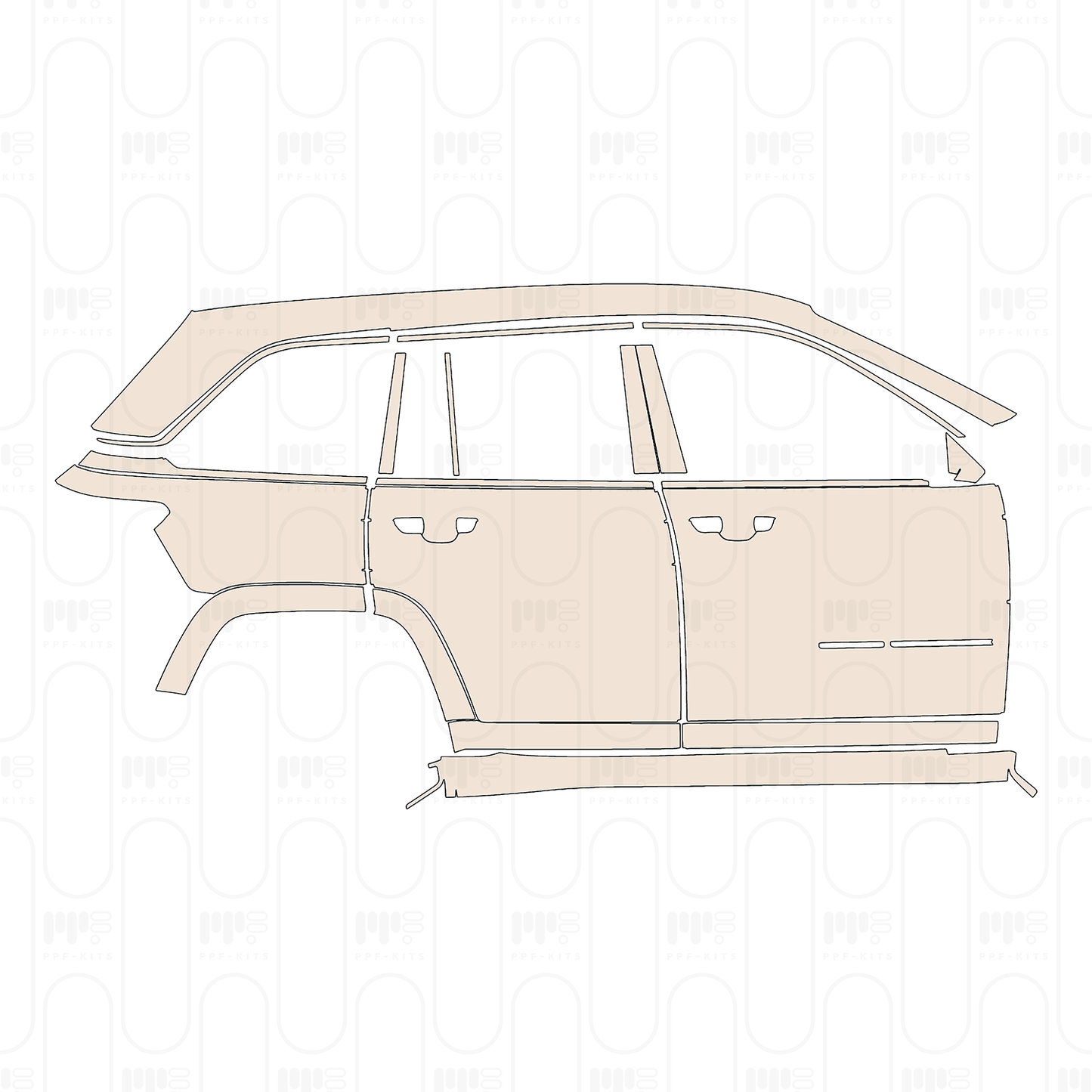 Pre-Cut PPF JEEP Grand Cherokee Grand Cherokee (2-row) Overland 2022