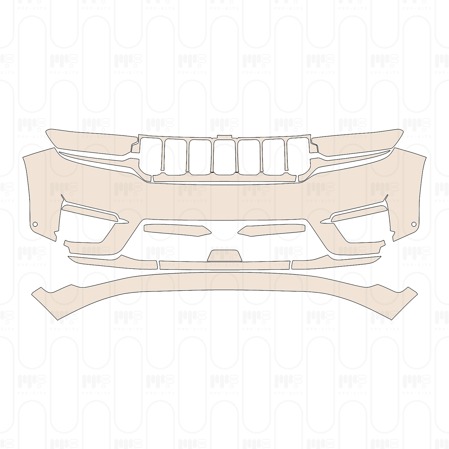 Pre-Cut PPF JEEP Grand Cherokee Grand Cherokee (2-row) Summit Reserve 2022