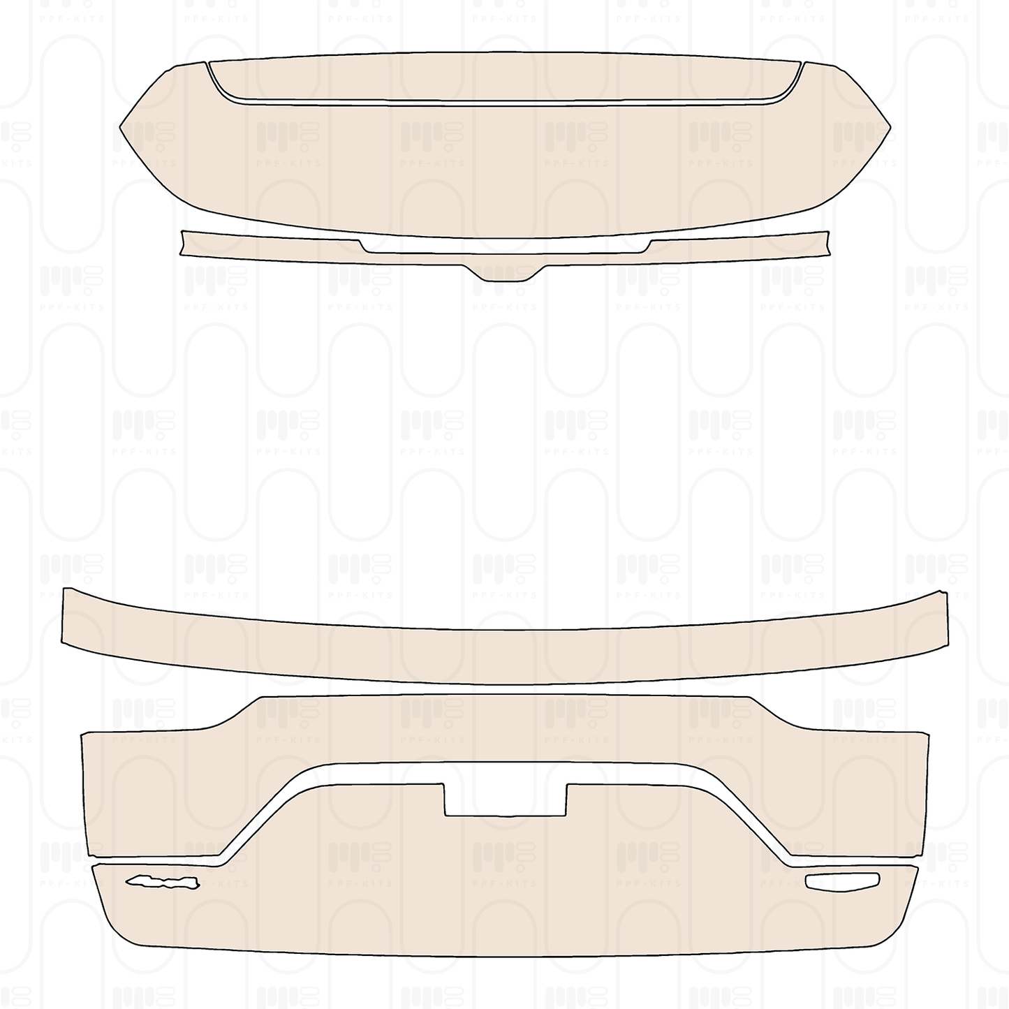 Pre-Cut PPF JEEP Grand Cherokee Grand Cherokee (2-row) Summit Reserve 2022