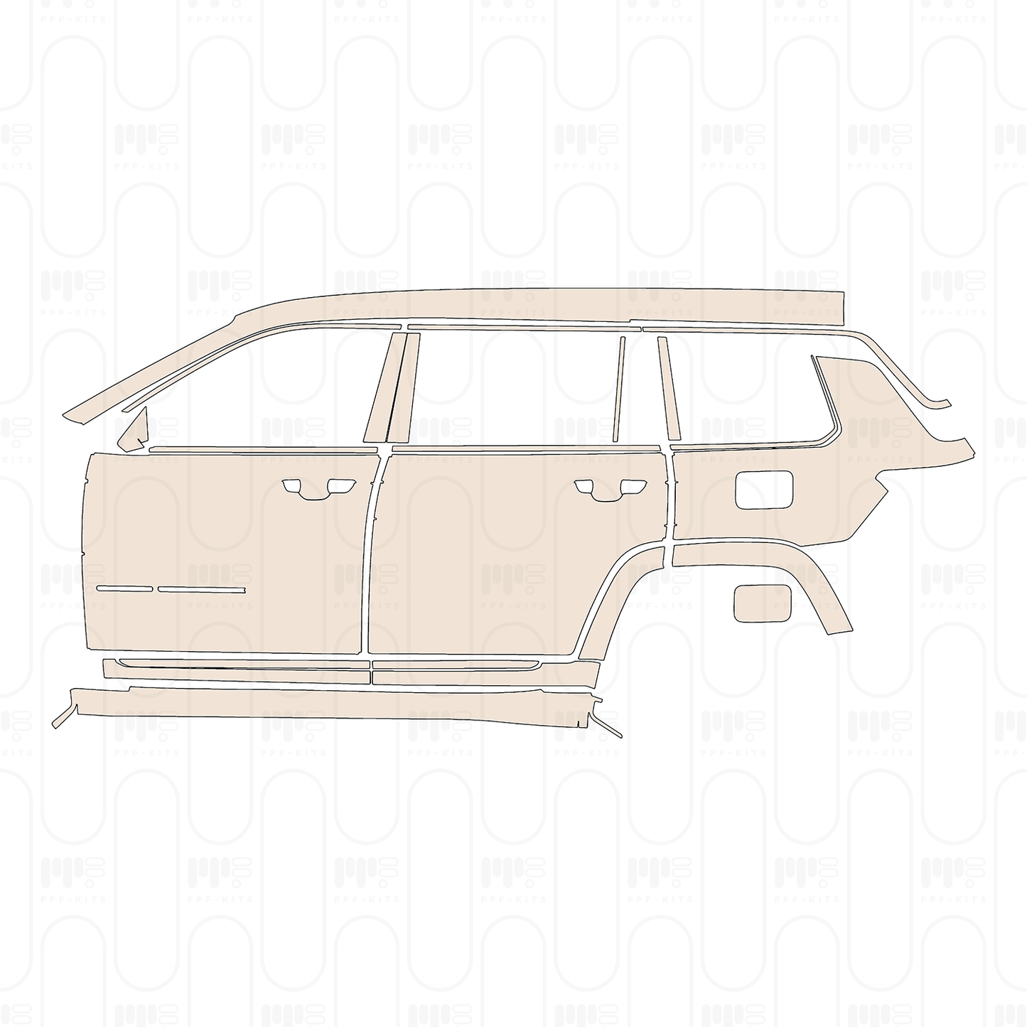 Pre-Cut PPF JEEP Grand Cherokee Grand Cherokee L (3-row) Summit Reserve 2022