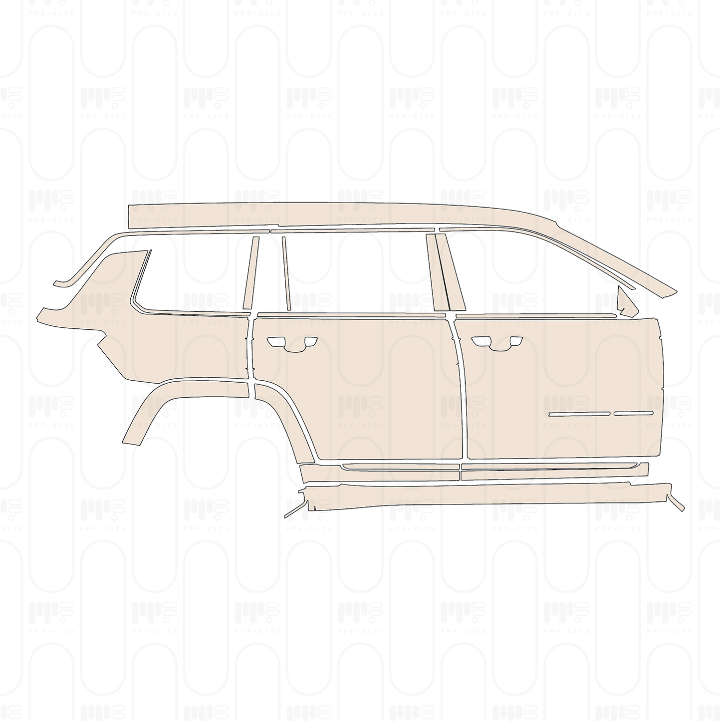 Pre-Cut PPF JEEP Grand Cherokee Grand Cherokee L (3-row) Summit Reserve 2022