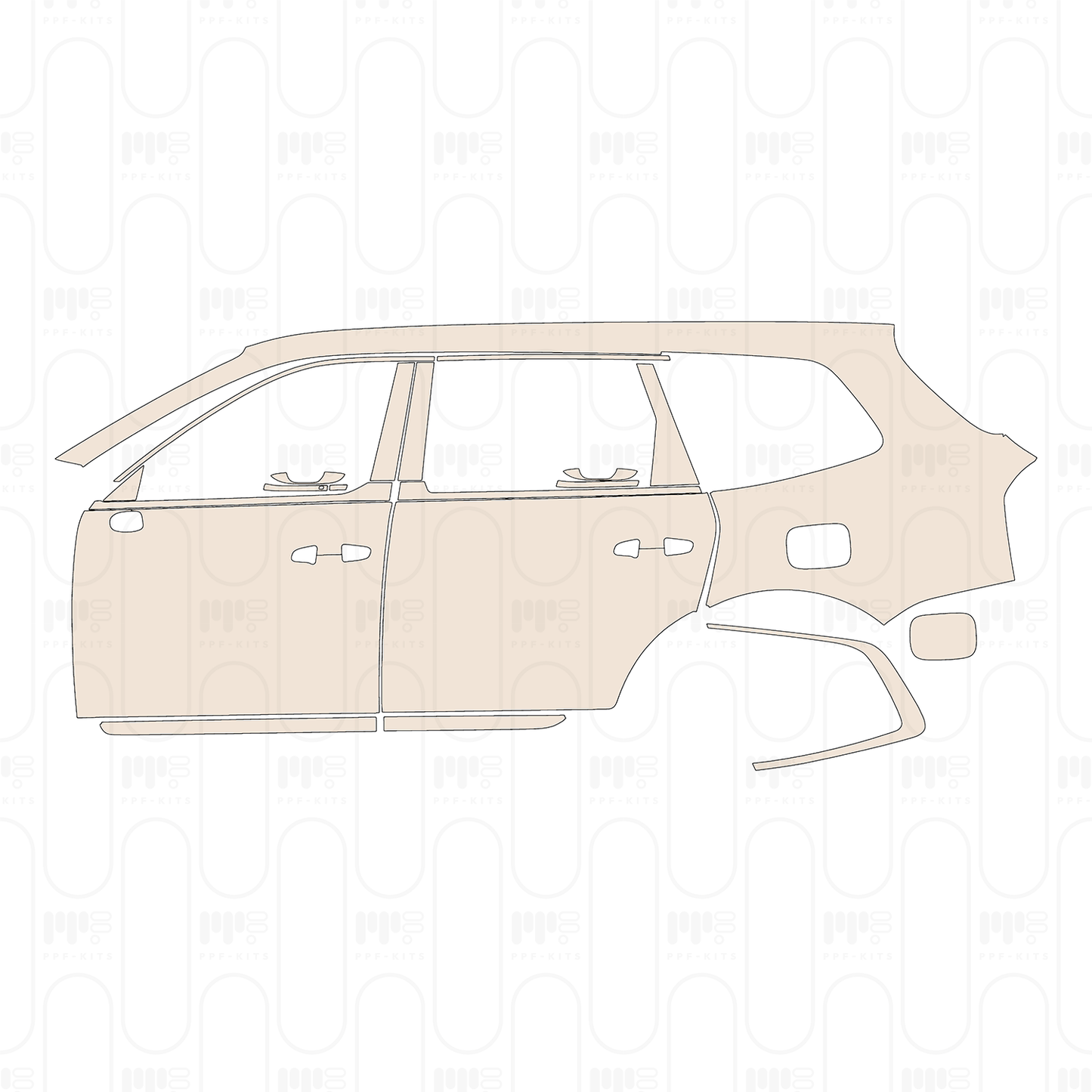 Pre-Cut PPF KIA Telluride EX 2022