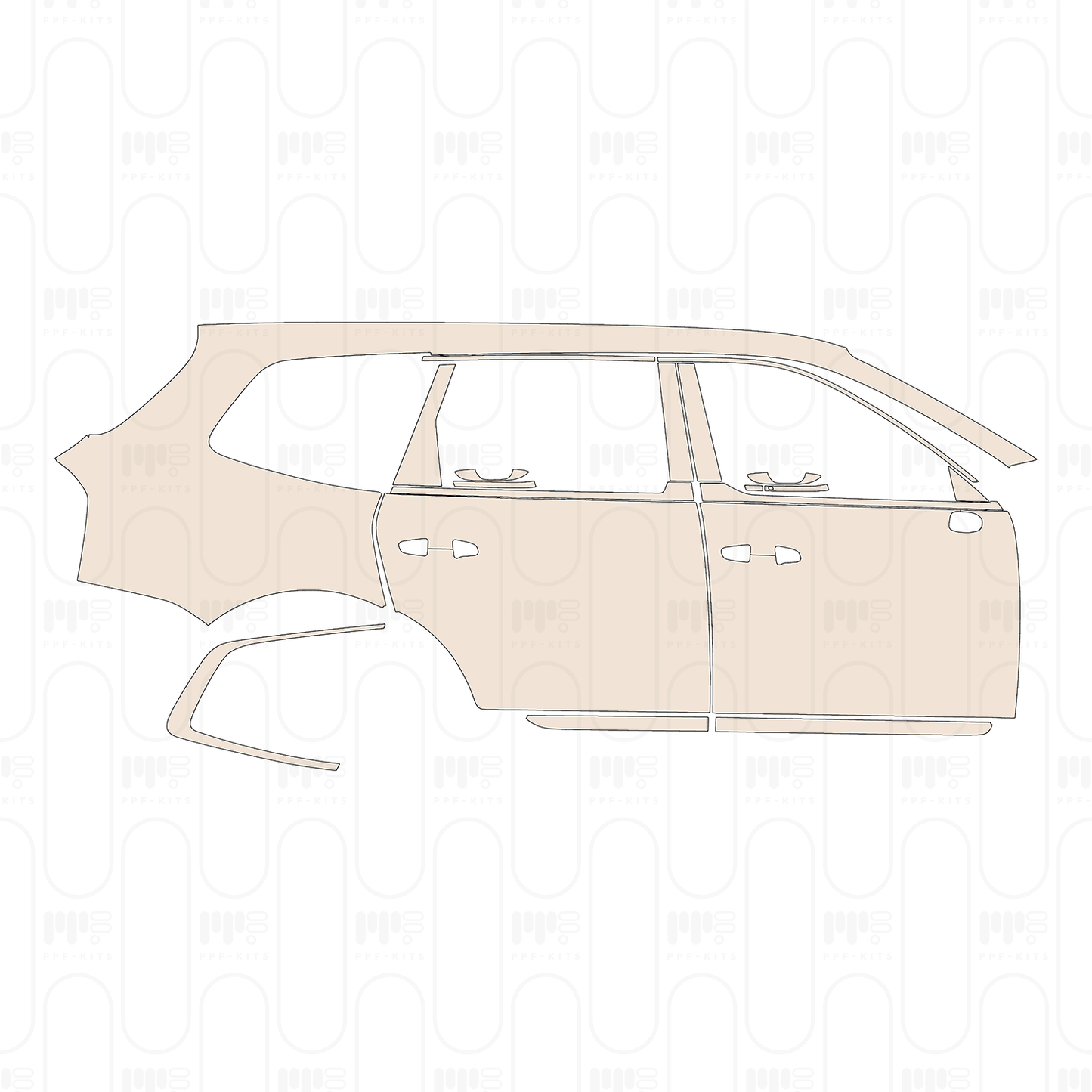 Pre-Cut PPF KIA Telluride EX 2022