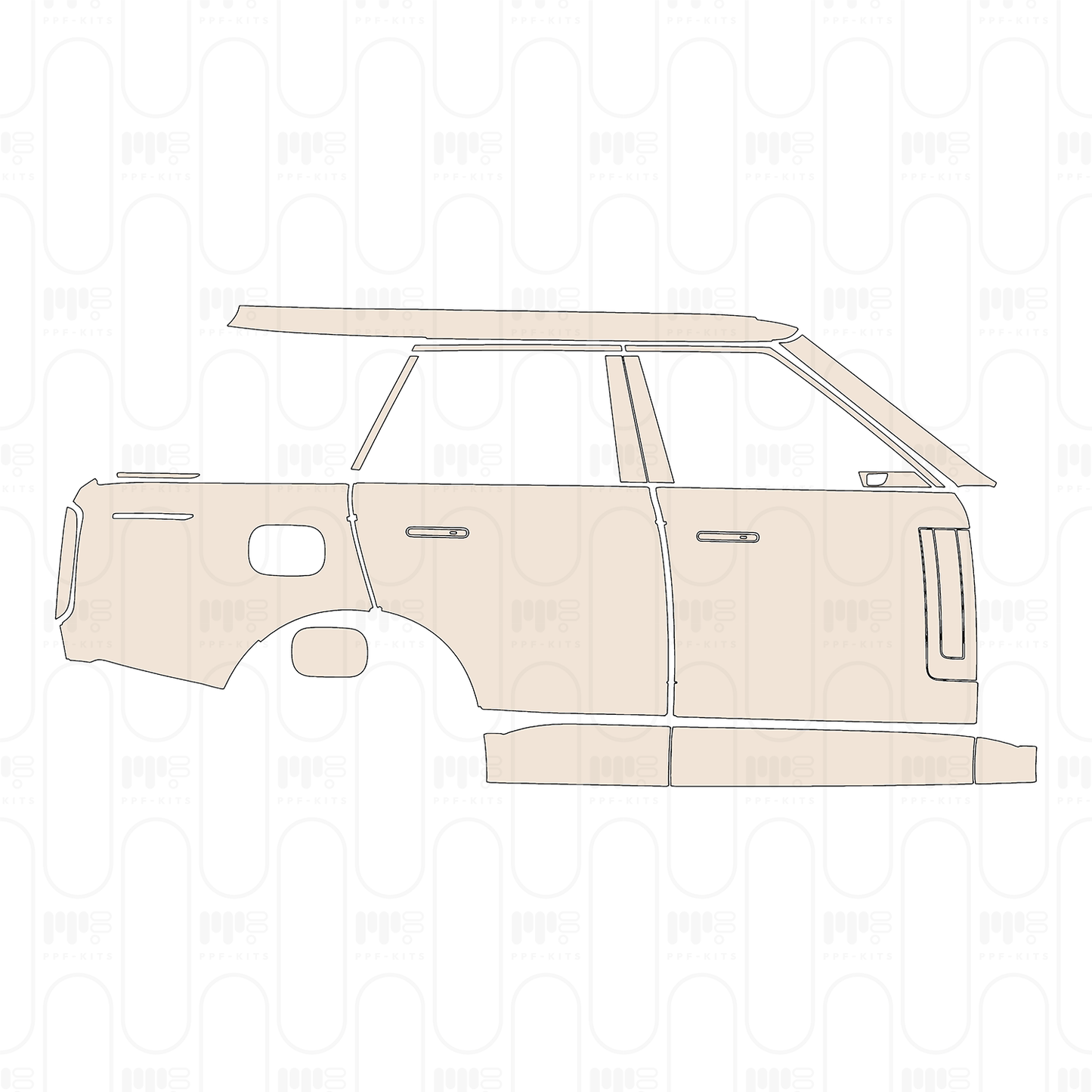 Pre-Cut PPF Land Rover Range Rover Standard Wheelbase Base 2024