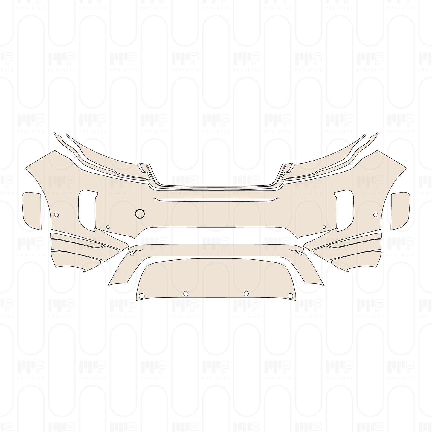 Pre-Cut PPF Land Rover Range Rover Evoque Standard Wheelbase Base 2022