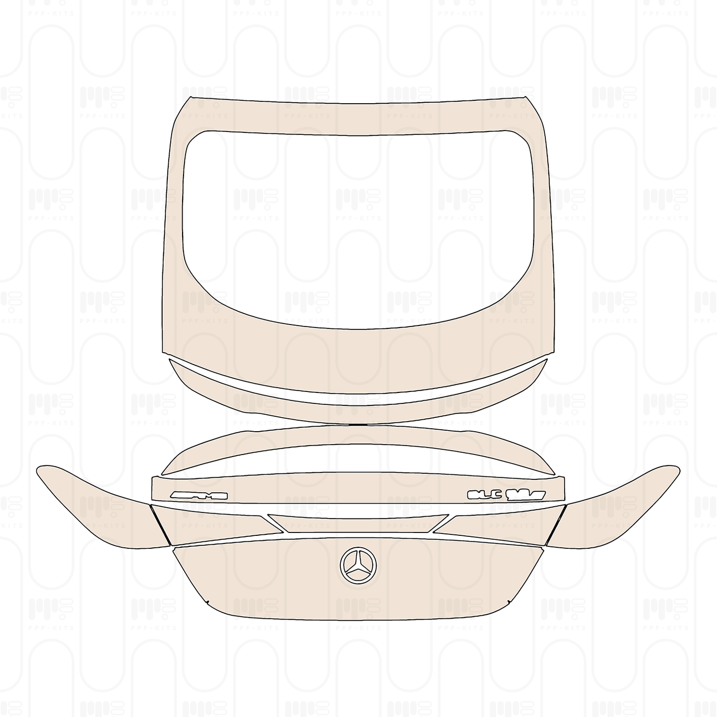 Pre-Cut PPF Mercedes-Benz GLC Coupe AMG GLC 63 S e Performance 2025