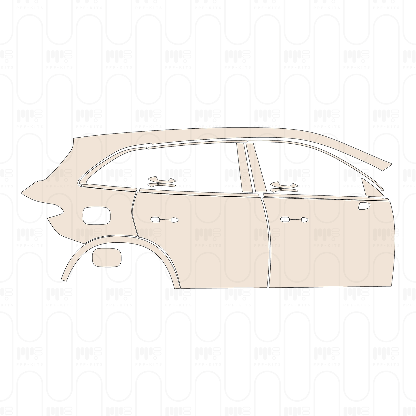 Pre-Cut PPF Mercedes-Benz GLC SUV Extended Wheelbase (GLC L) Base 2023