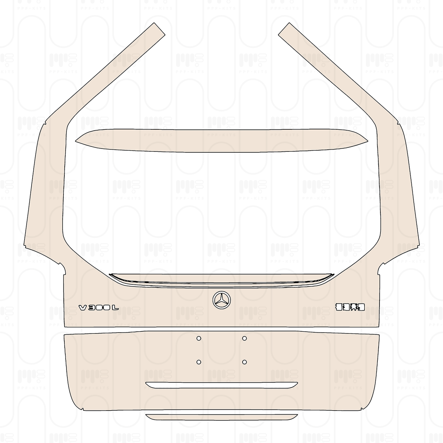 Pre-Cut PPF Mercedes-Benz V Class Extended Wheelbase AMG-Line 2025