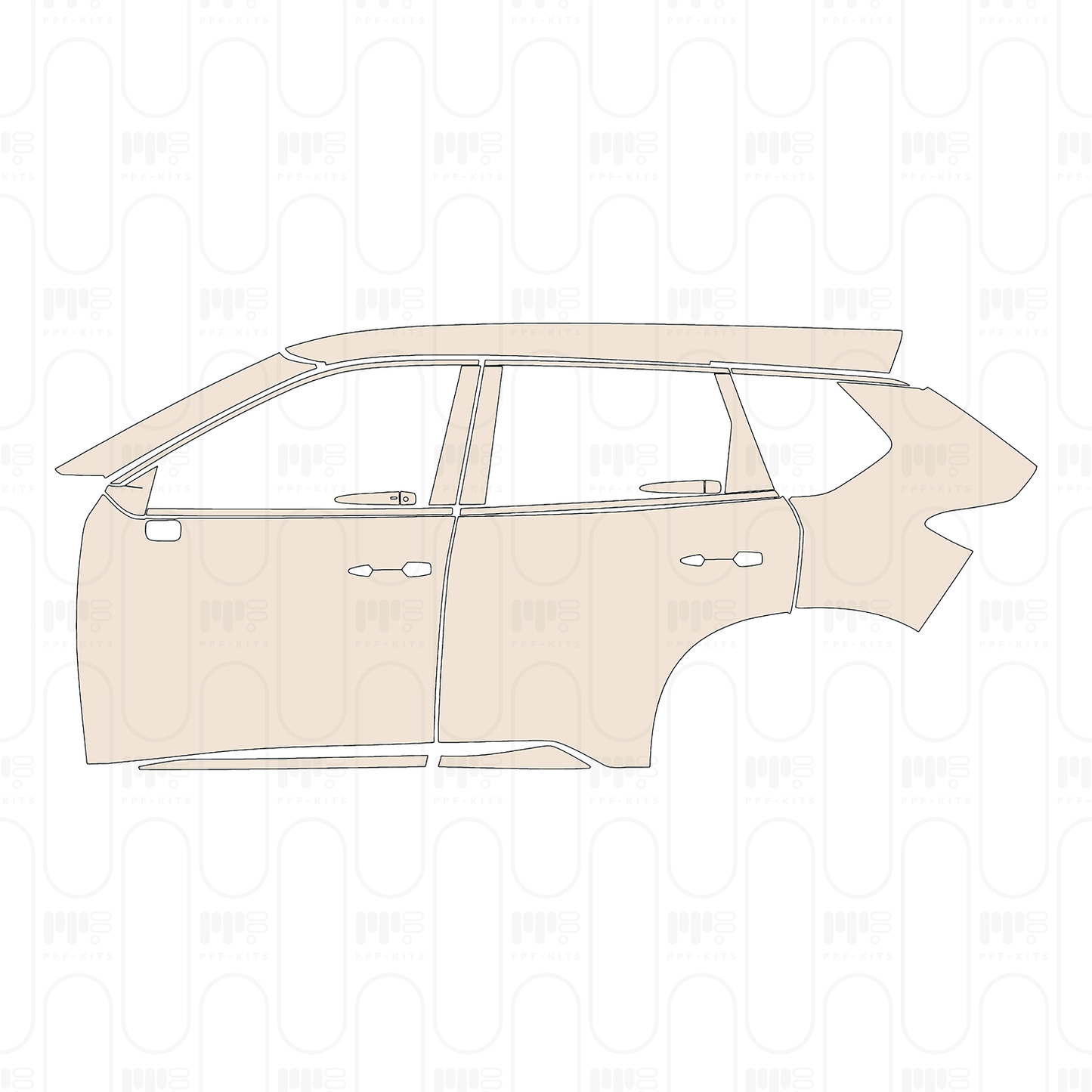 Pre-Cut PPF Nissan Rogue S 2022